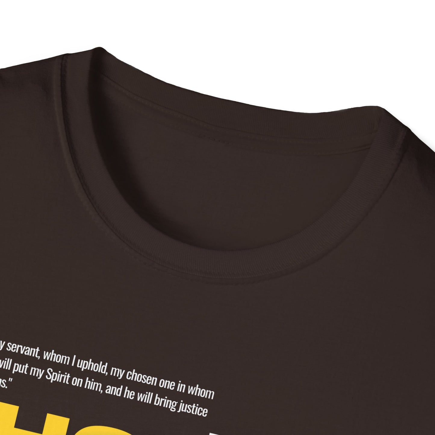 Isaiah 42:1 Unisex T-Shirt - Chosen by the Most High God Design