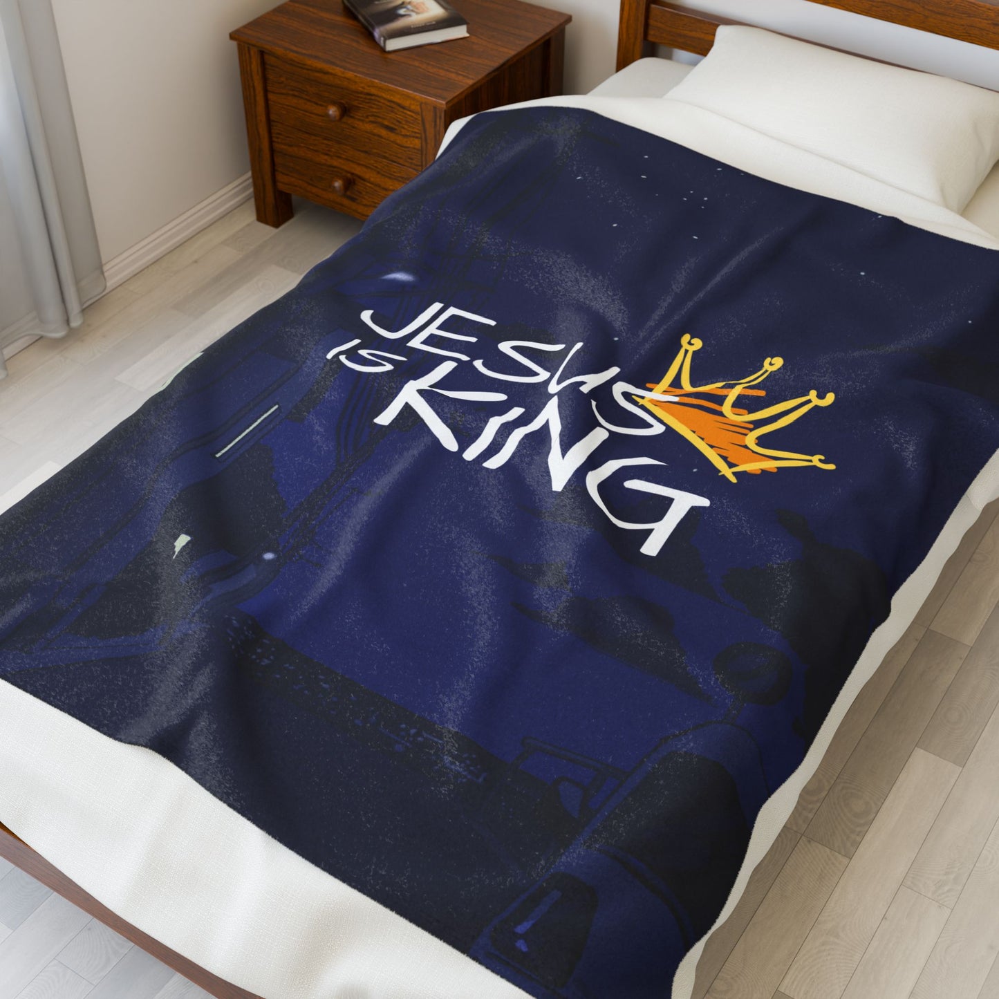Plush Blanket - Jesus Christ is King Design