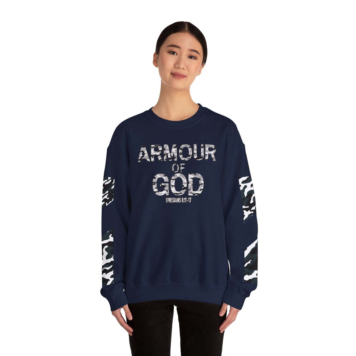 Armour of God Sweatshirt — Ephesians 6:11-17 Faith Crewneck