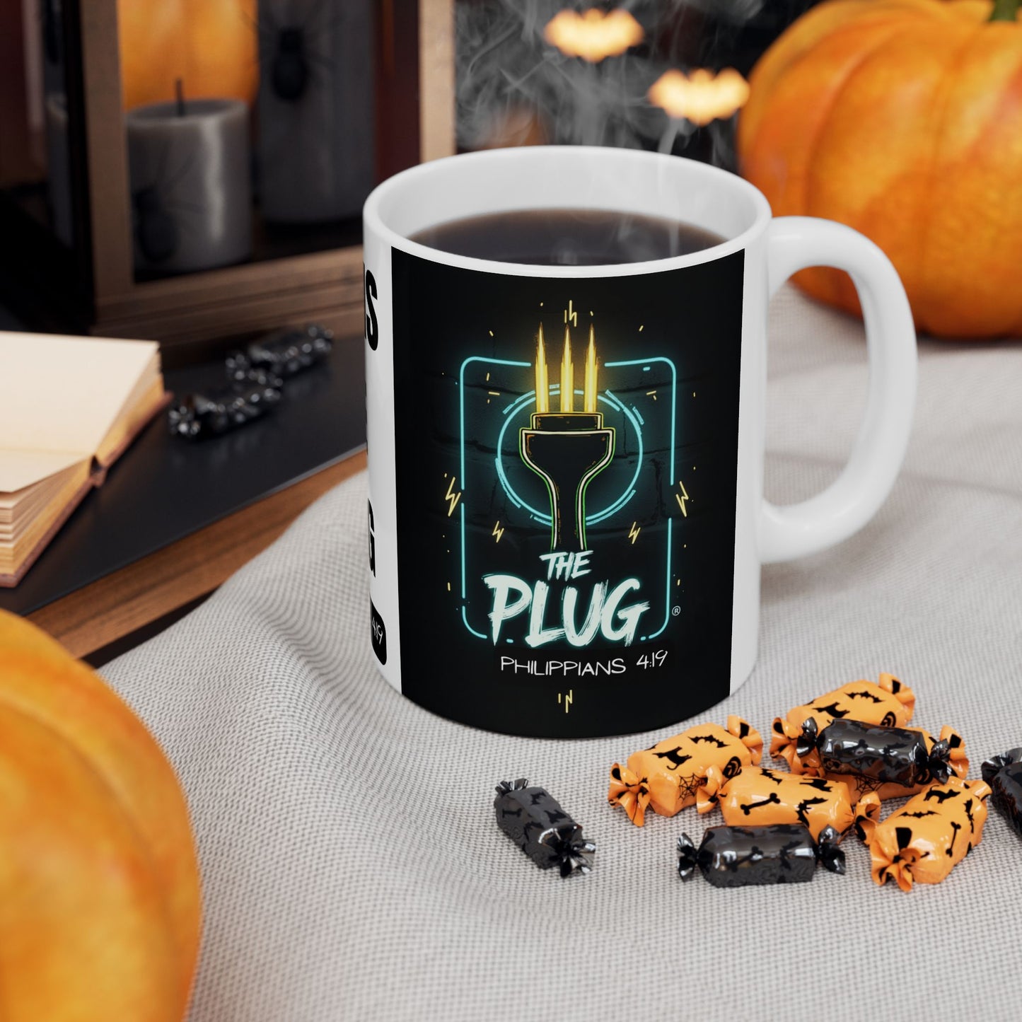 Mug - Philippians 4:19 'The Plug' Design Ceramic Mug (11oz, 15oz)