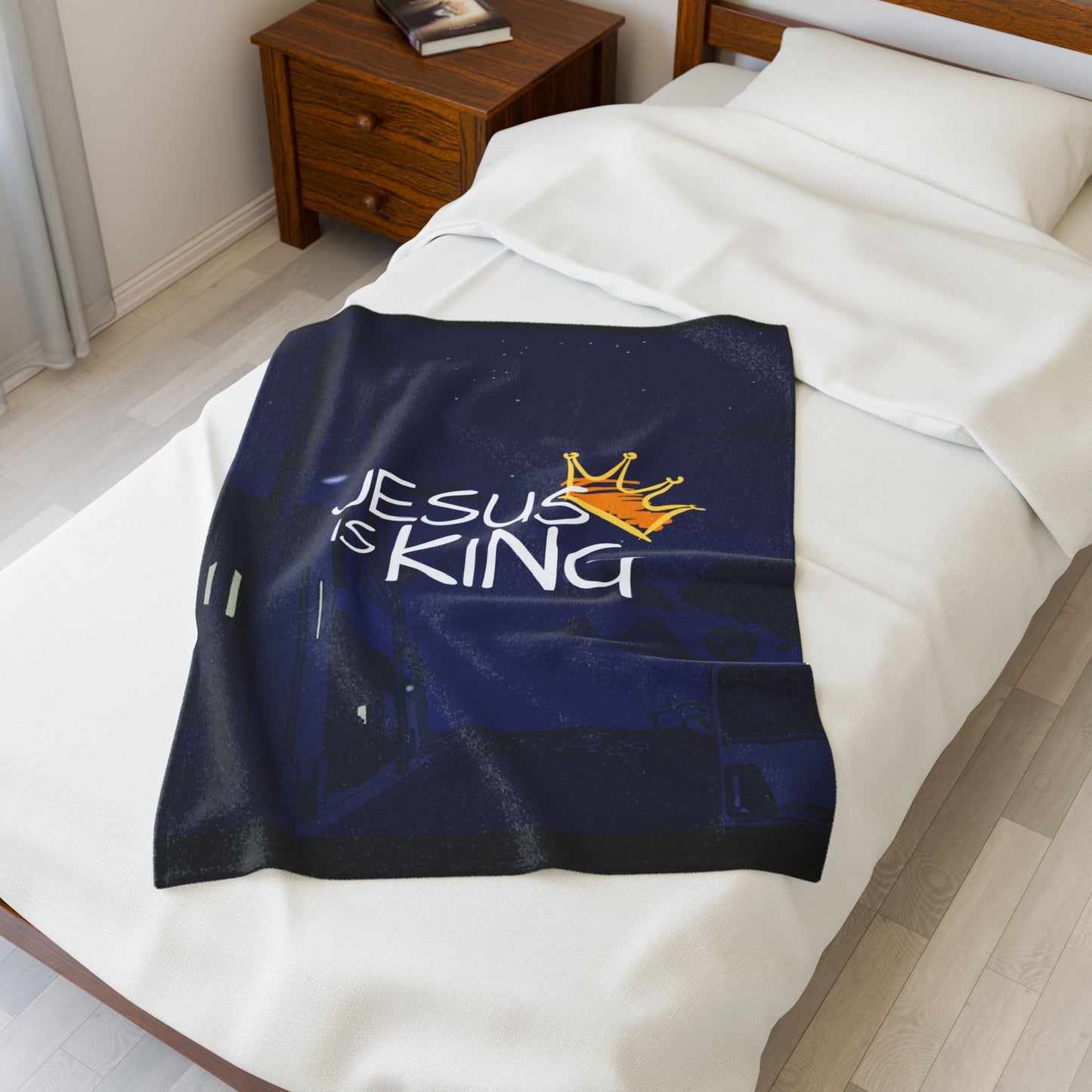Plush Blanket - Jesus Christ is King Design