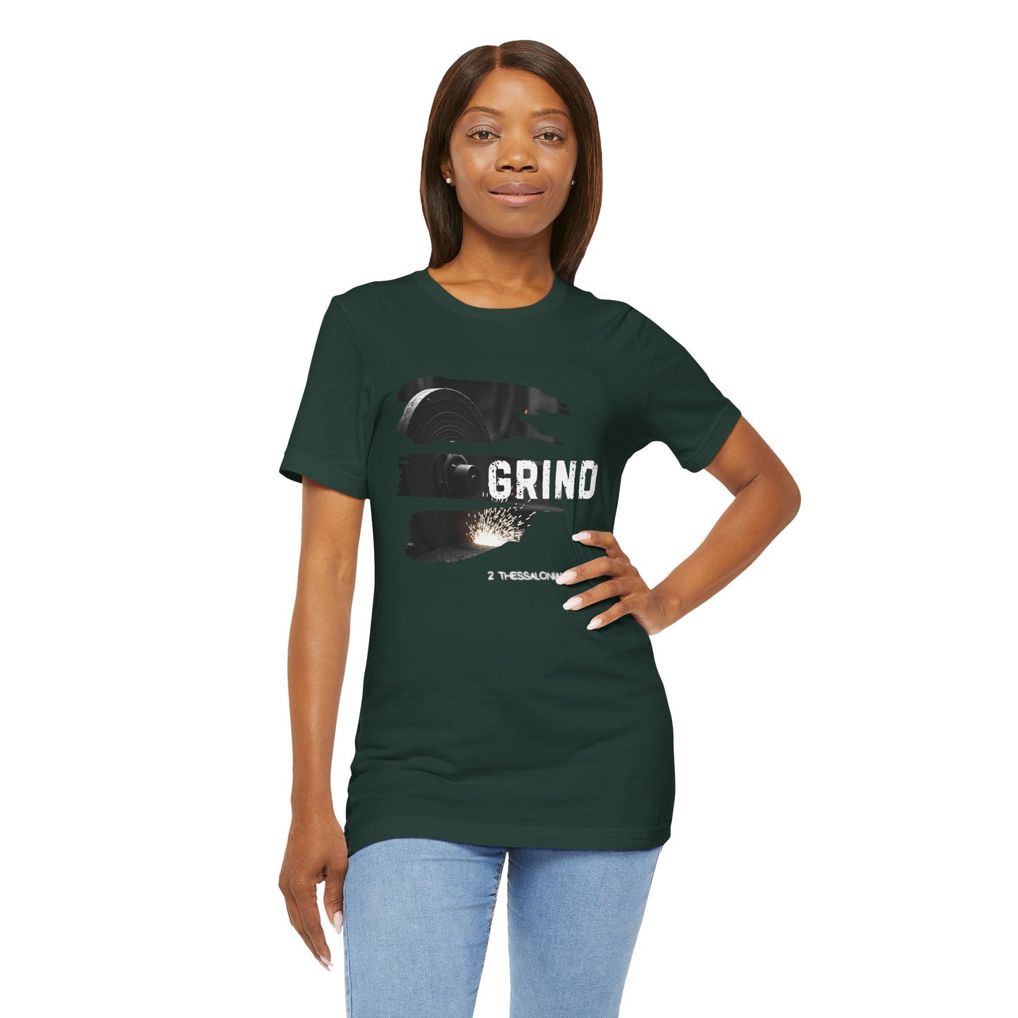 Grind Unisex Tee - 2 Thessalonians 3:6-9 Inspiration