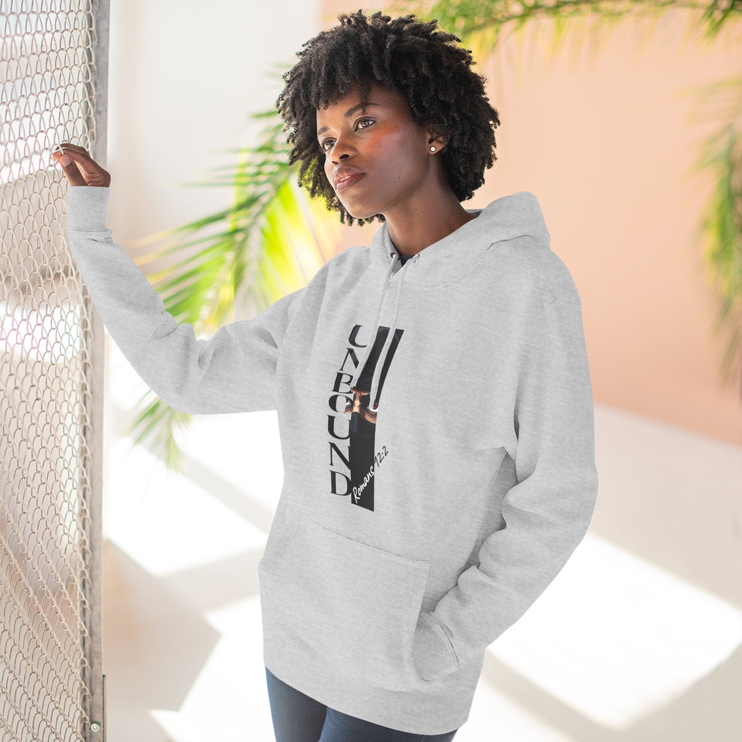 Fleece Hoodie Unbound Faith Romans 12:2