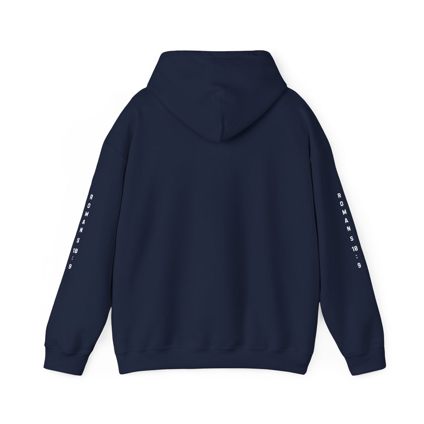 Christian Faith Hoodie with Roman 10:9 and Ephesians 6:17 Design