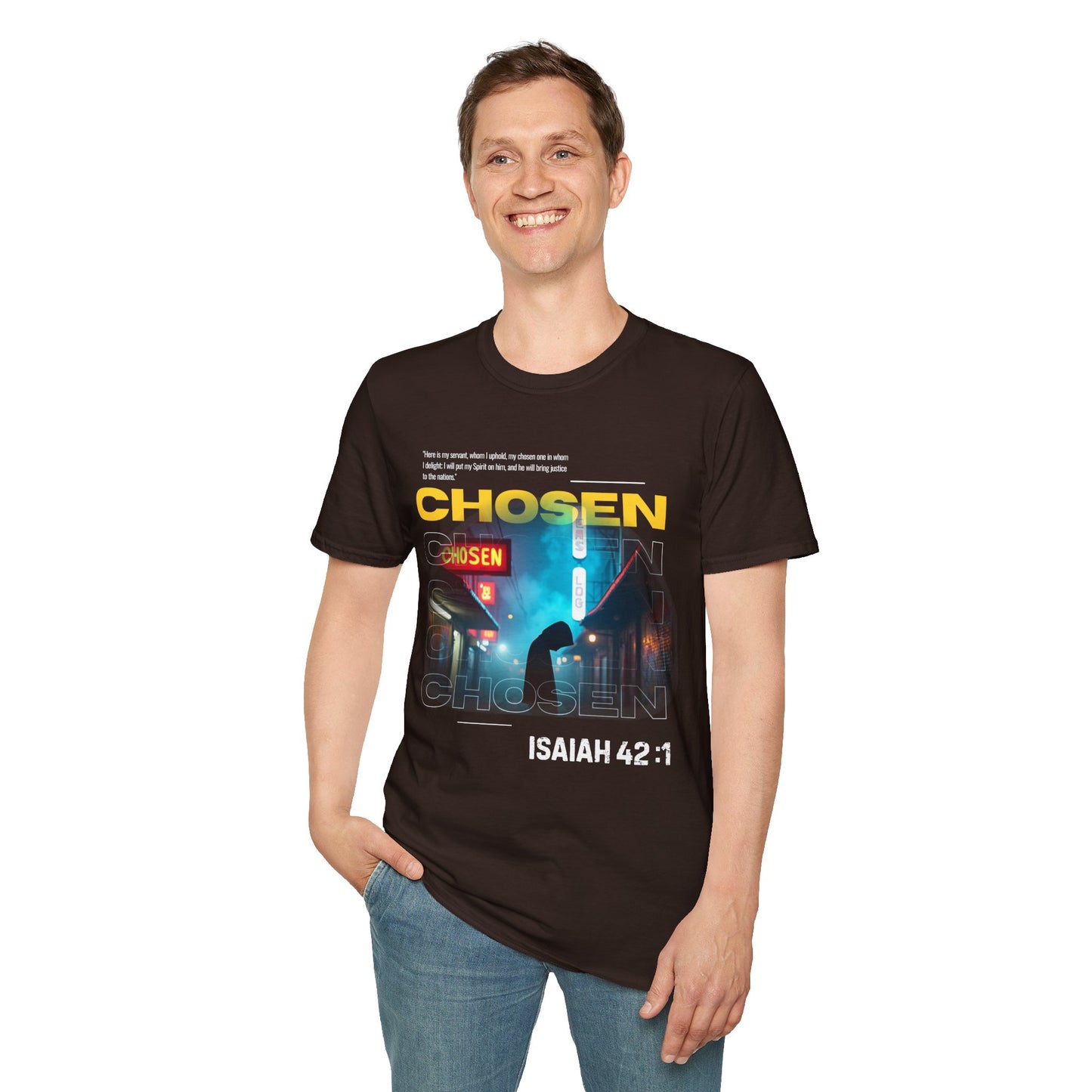 Isaiah 42:1 Unisex T-Shirt - Chosen by the Most High God Design