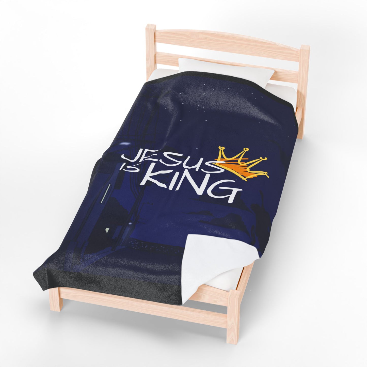 Plush Blanket - Jesus Christ is King Design