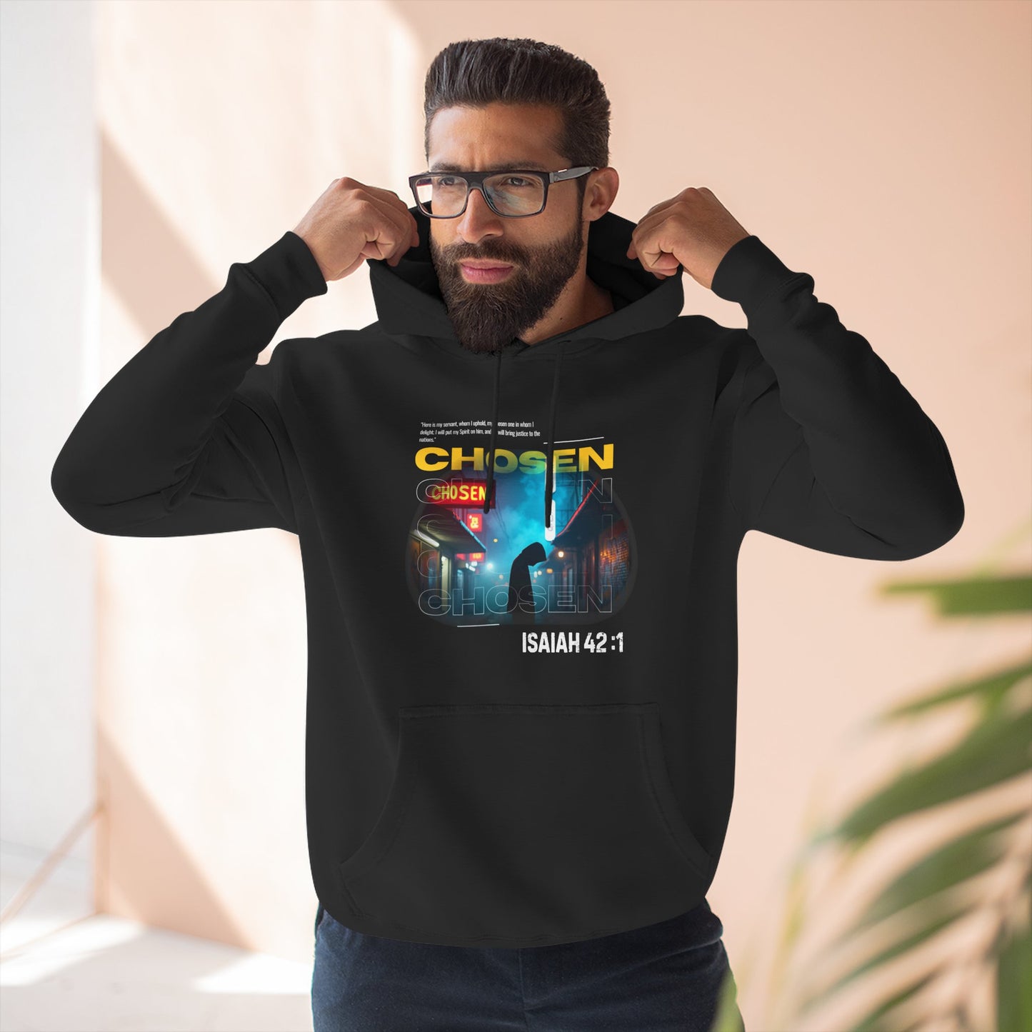 Fleece Hoodie Chosen by God - Psalm 42:1 Inspiration