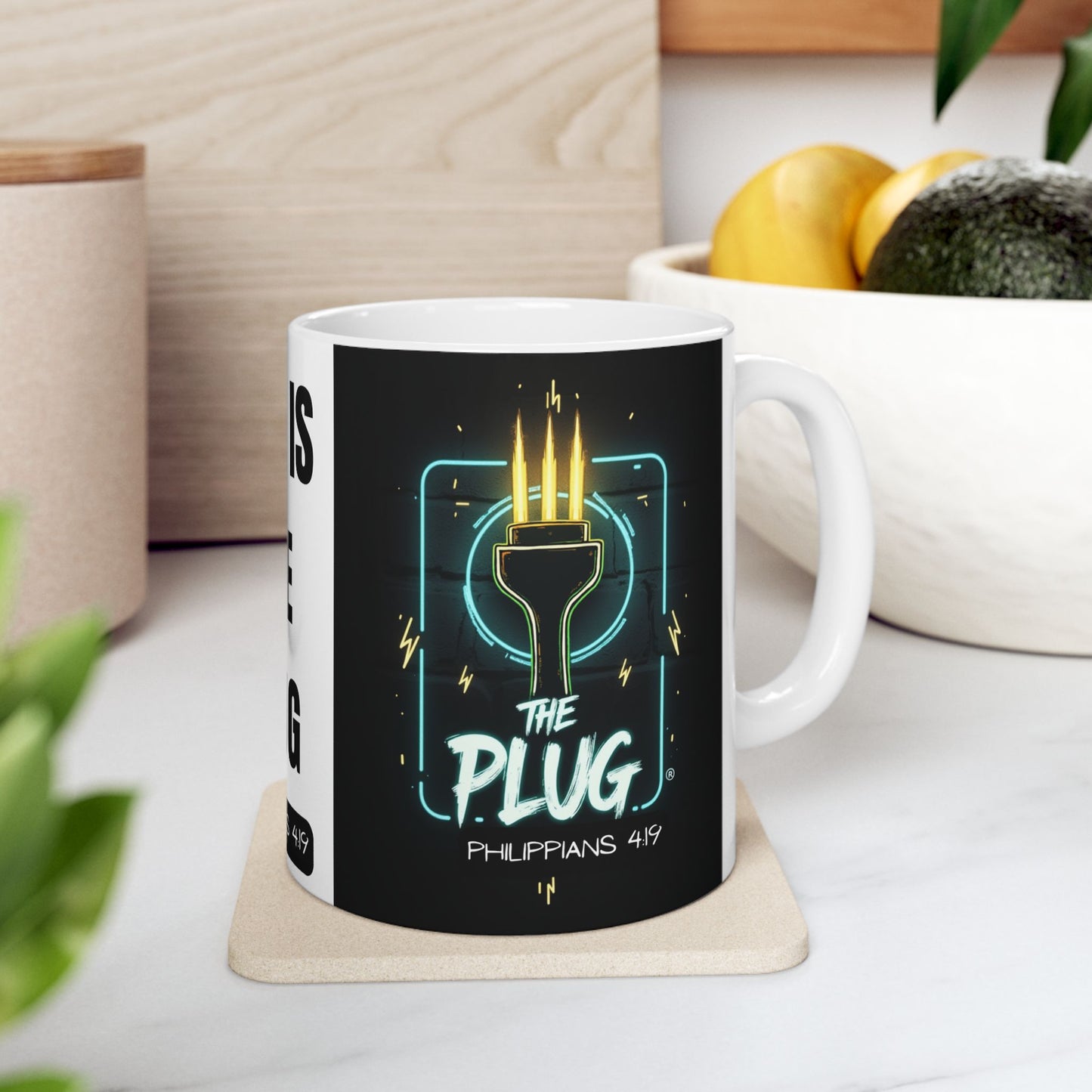 Mug - Philippians 4:19 'The Plug' Design Ceramic Mug (11oz, 15oz)