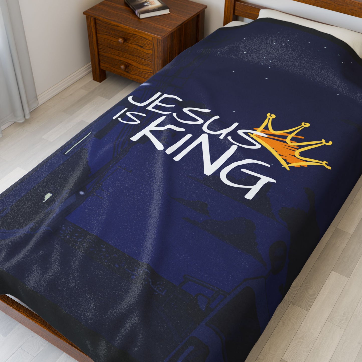 Plush Blanket - Jesus Christ is King Design