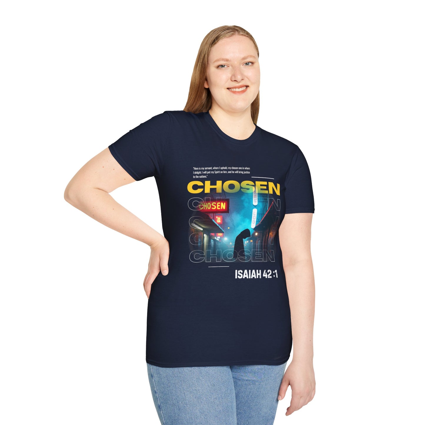 Isaiah 42:1 Unisex T-Shirt - Chosen by the Most High God Design