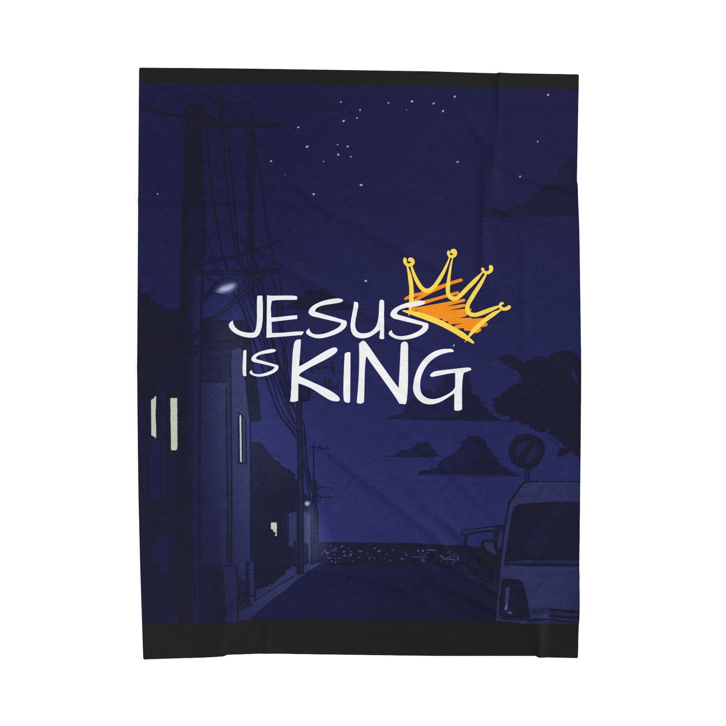 Plush Blanket - Jesus Christ is King Design