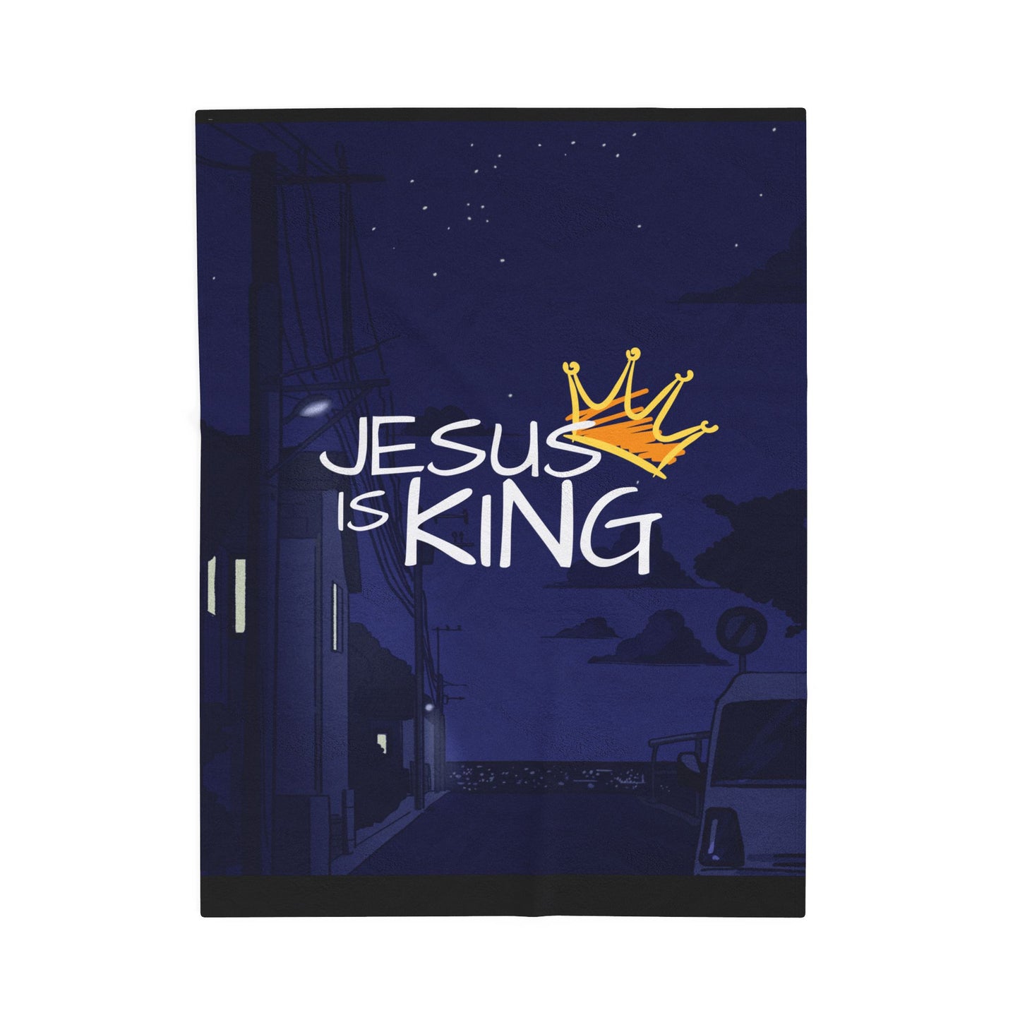 Plush Blanket - Jesus Christ is King Design