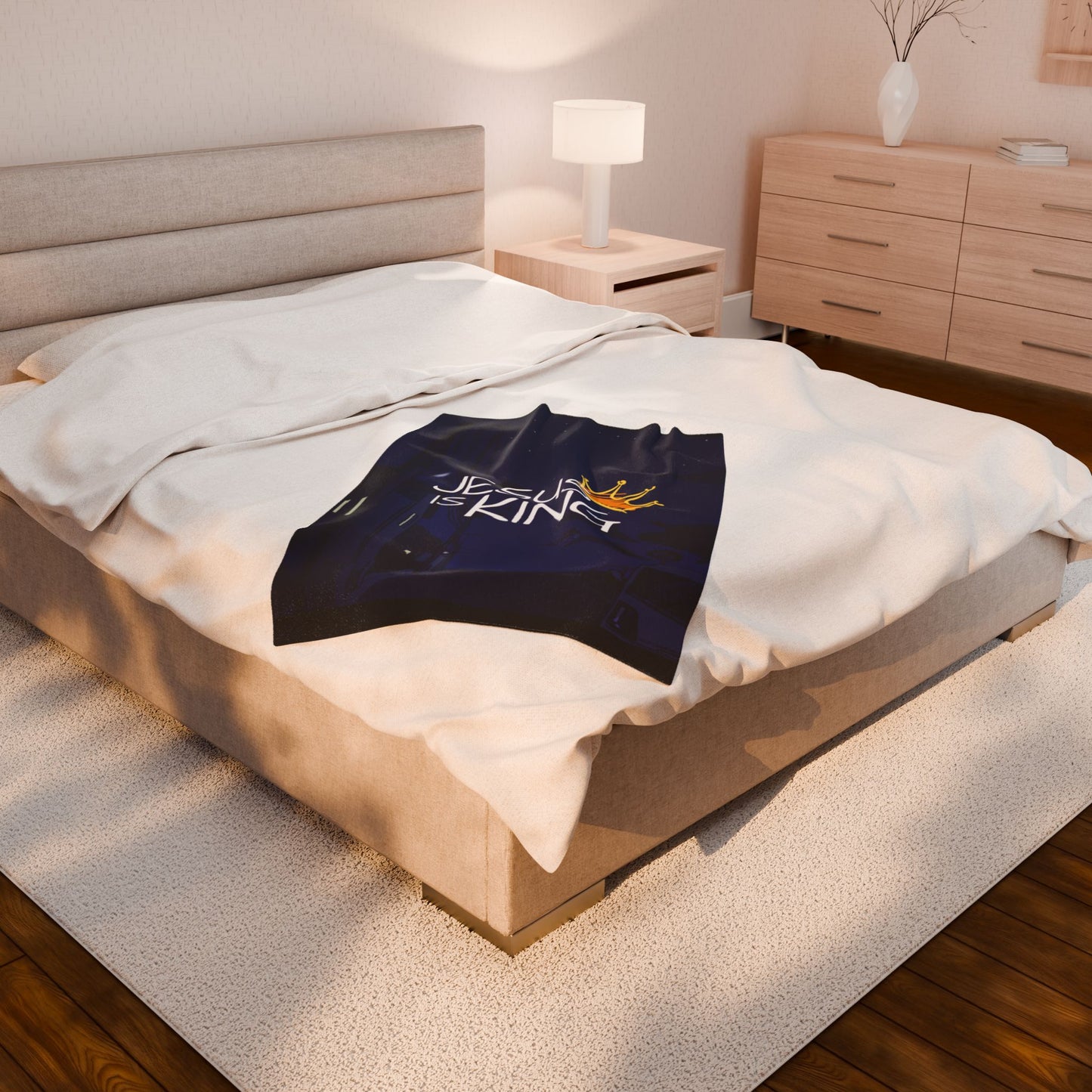 Plush Blanket - Jesus Christ is King Design