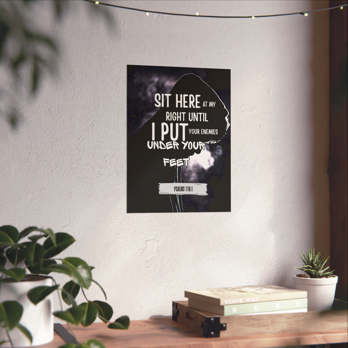 Vertical Poster - Psalm 110:1 God's Authority and Power Statement Design