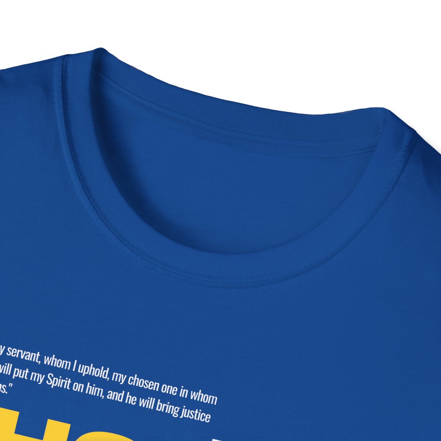 Isaiah 42:1 Unisex T-Shirt - Chosen by the Most High God Design