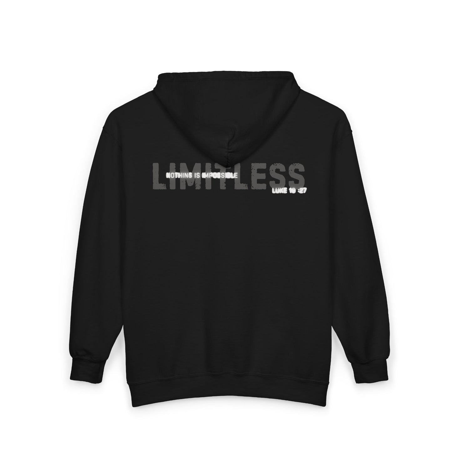Full Zip Hooded Sweatshirt - Luke 18:27 'Nothing is Impossible with God' Design