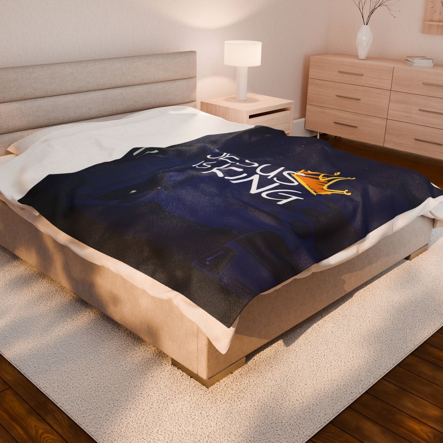 Plush Blanket - Jesus Christ is King Design