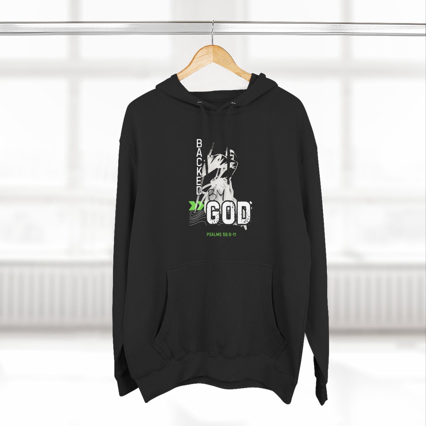 Fleece Hoodie - God's Protection Psalm 56:9-11