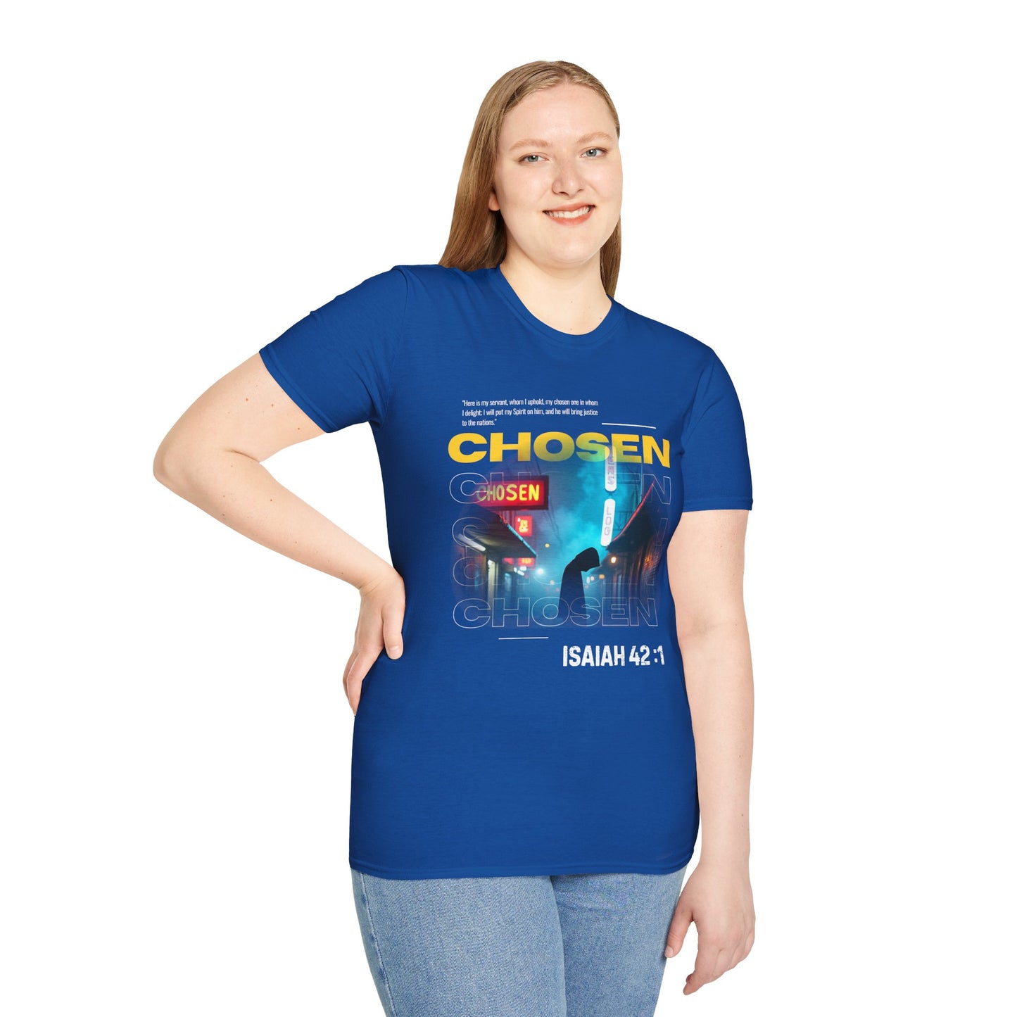 Isaiah 42:1 Unisex T-Shirt - Chosen by the Most High God Design
