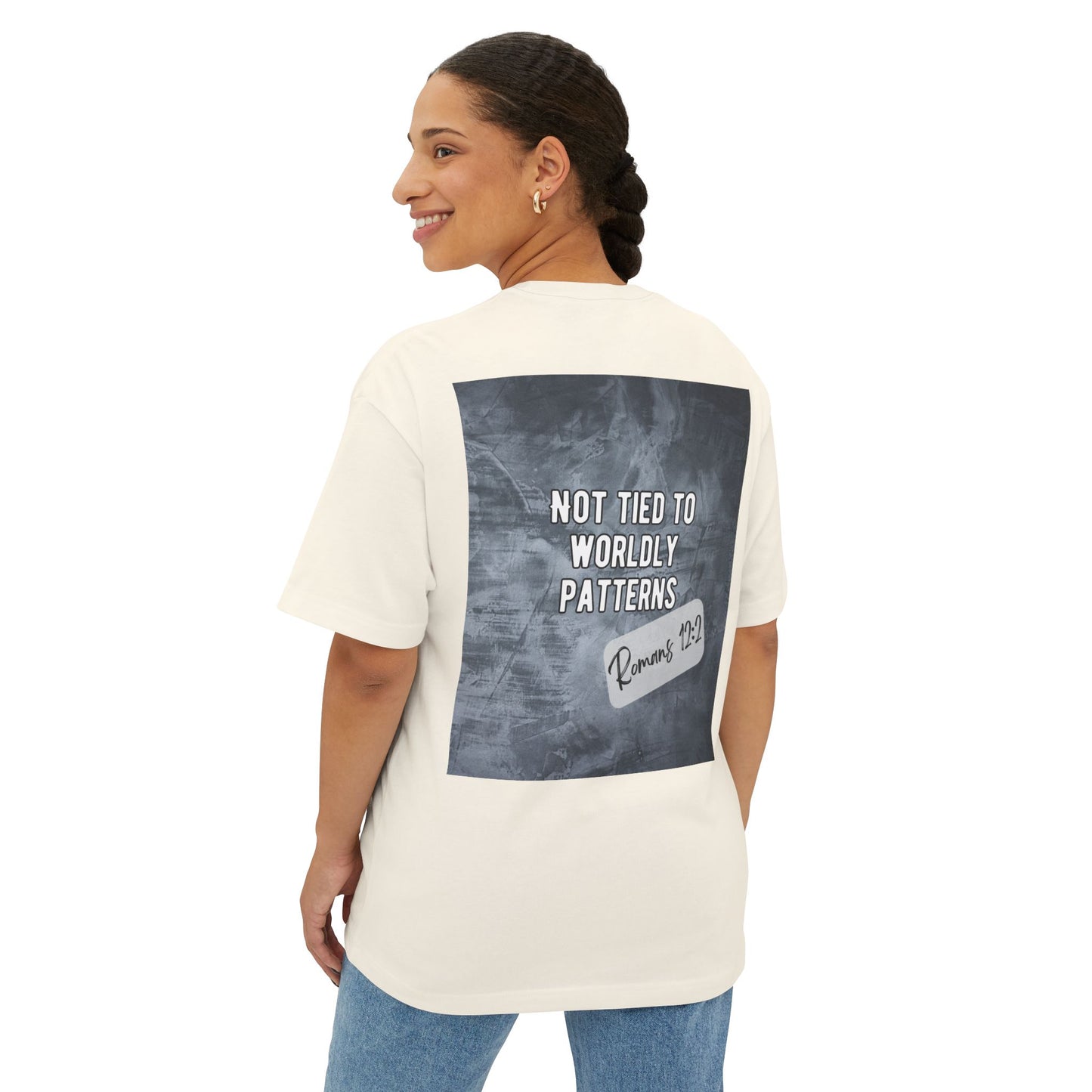 Christian Street Style Tee with Romans Scripture