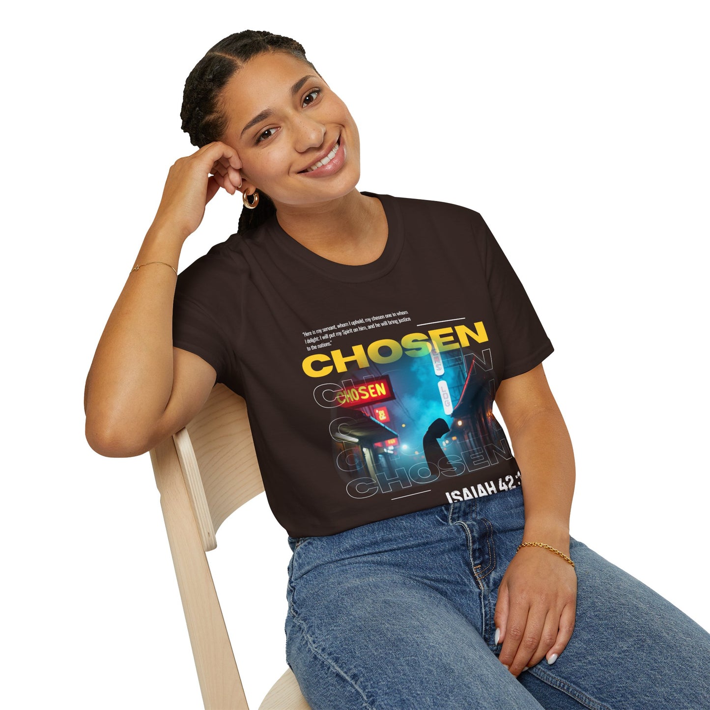 Isaiah 42:1 Unisex T-Shirt - Chosen by the Most High God Design