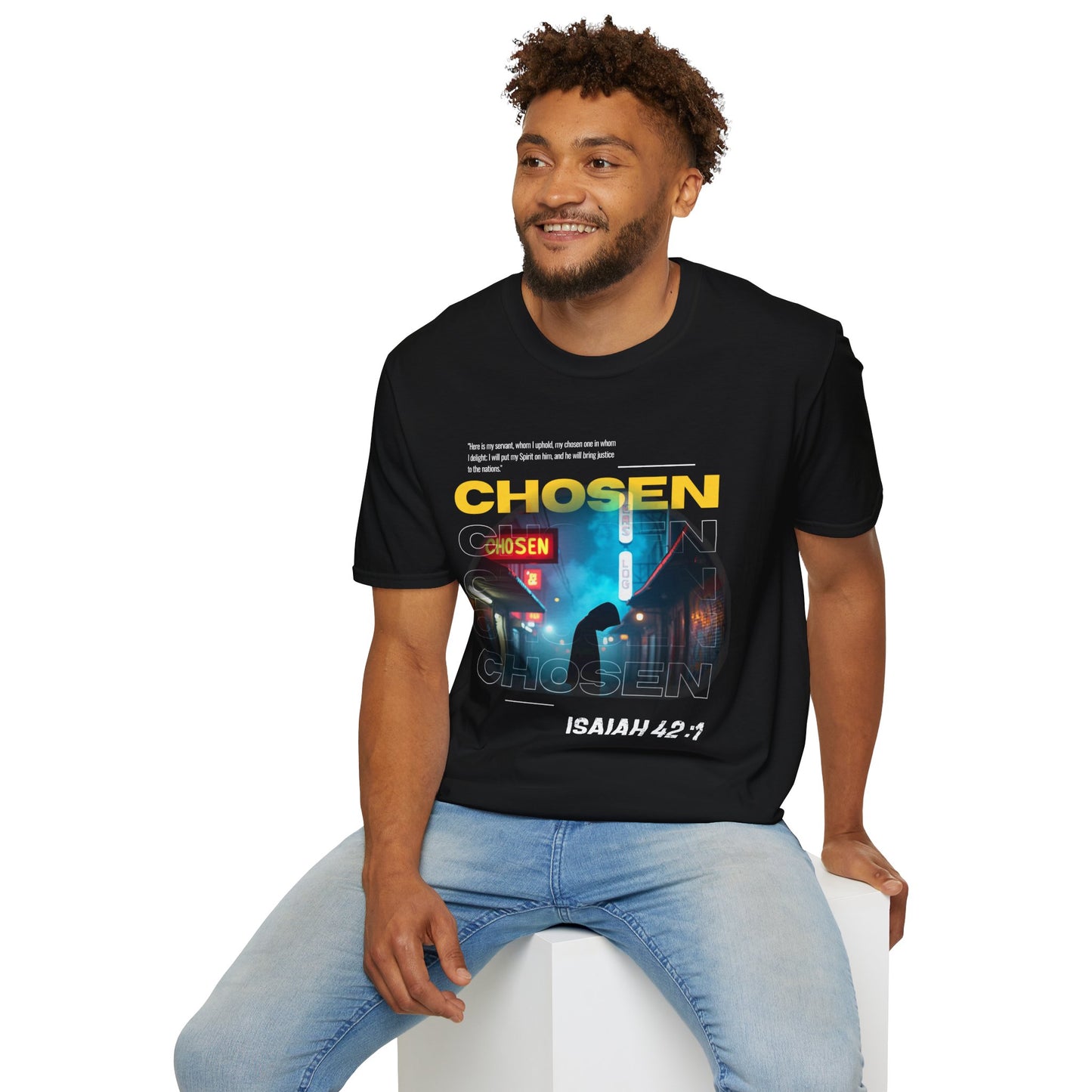 Isaiah 42:1 Unisex T-Shirt - Chosen by the Most High God Design