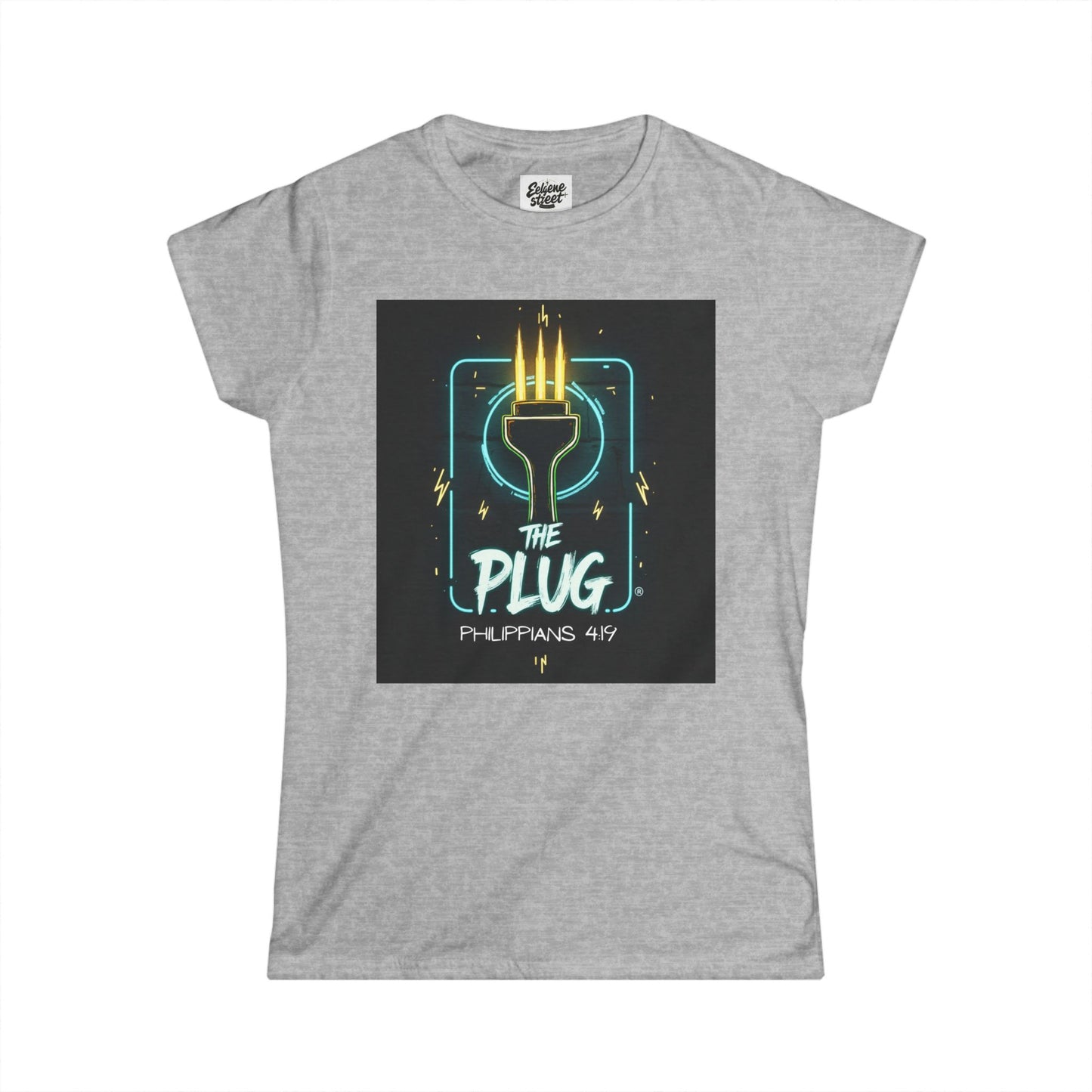 Christian Softstyle Tee - Philippians 4:19 'The Plug'