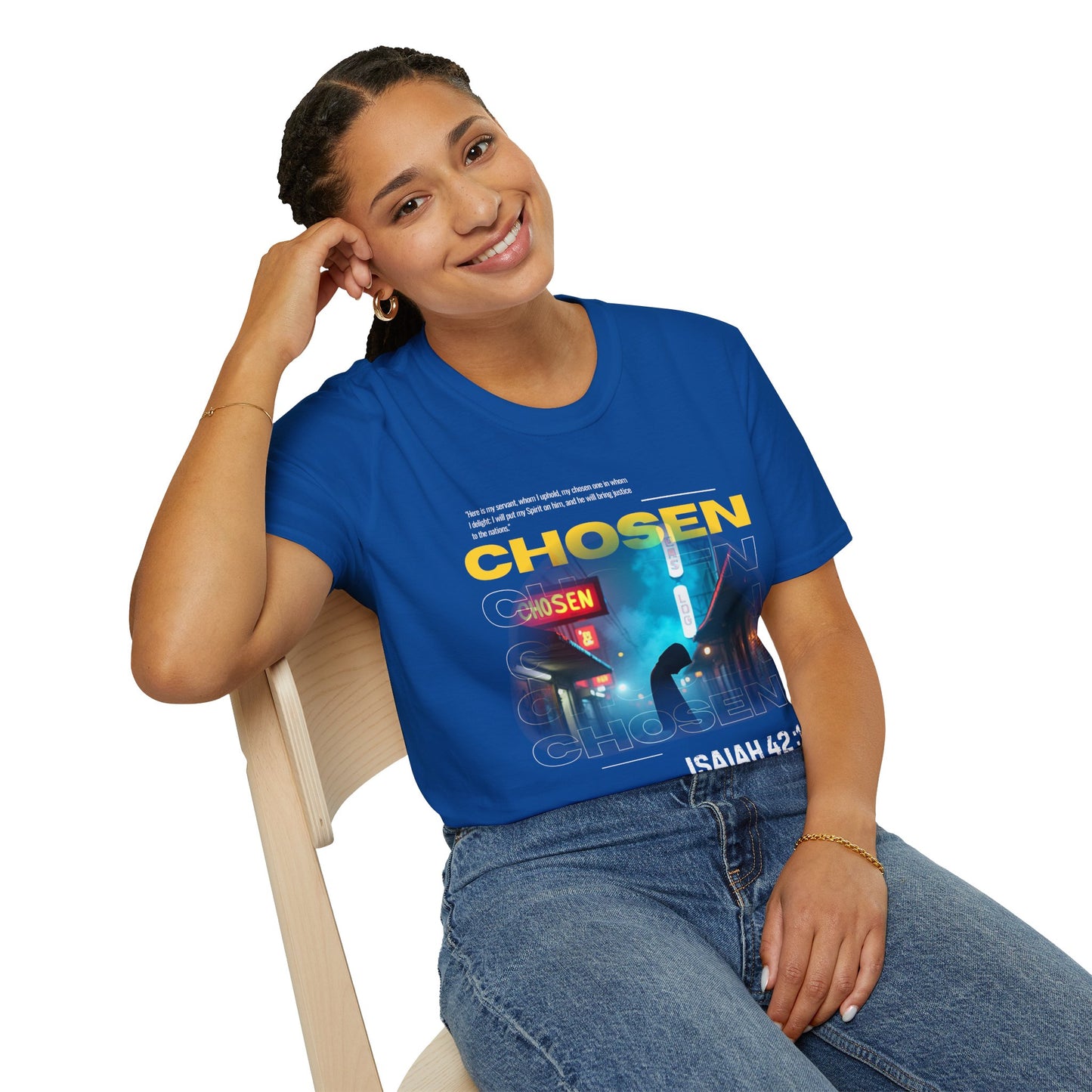 Isaiah 42:1 Unisex T-Shirt - Chosen by the Most High God Design