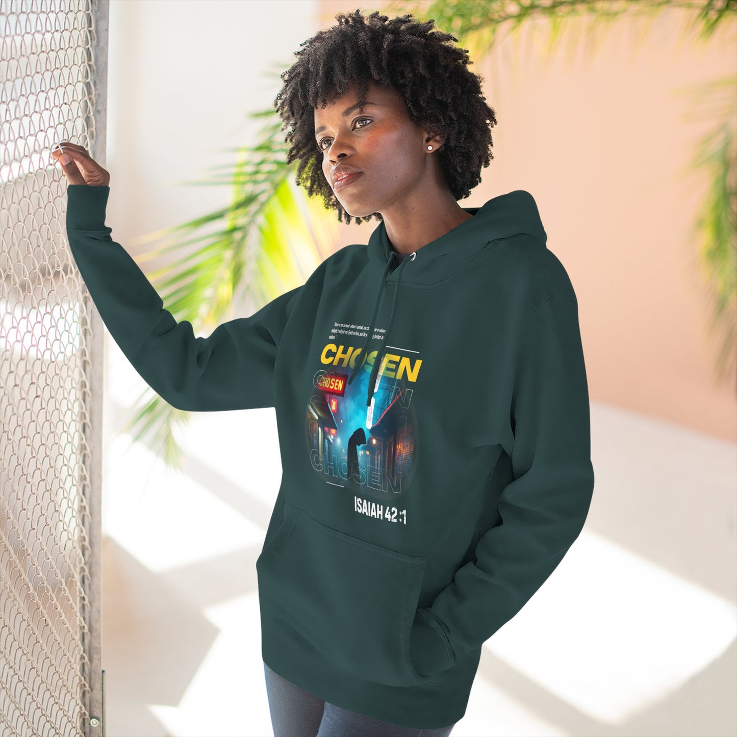 Fleece Hoodie Chosen by God - Psalm 42:1 Inspiration