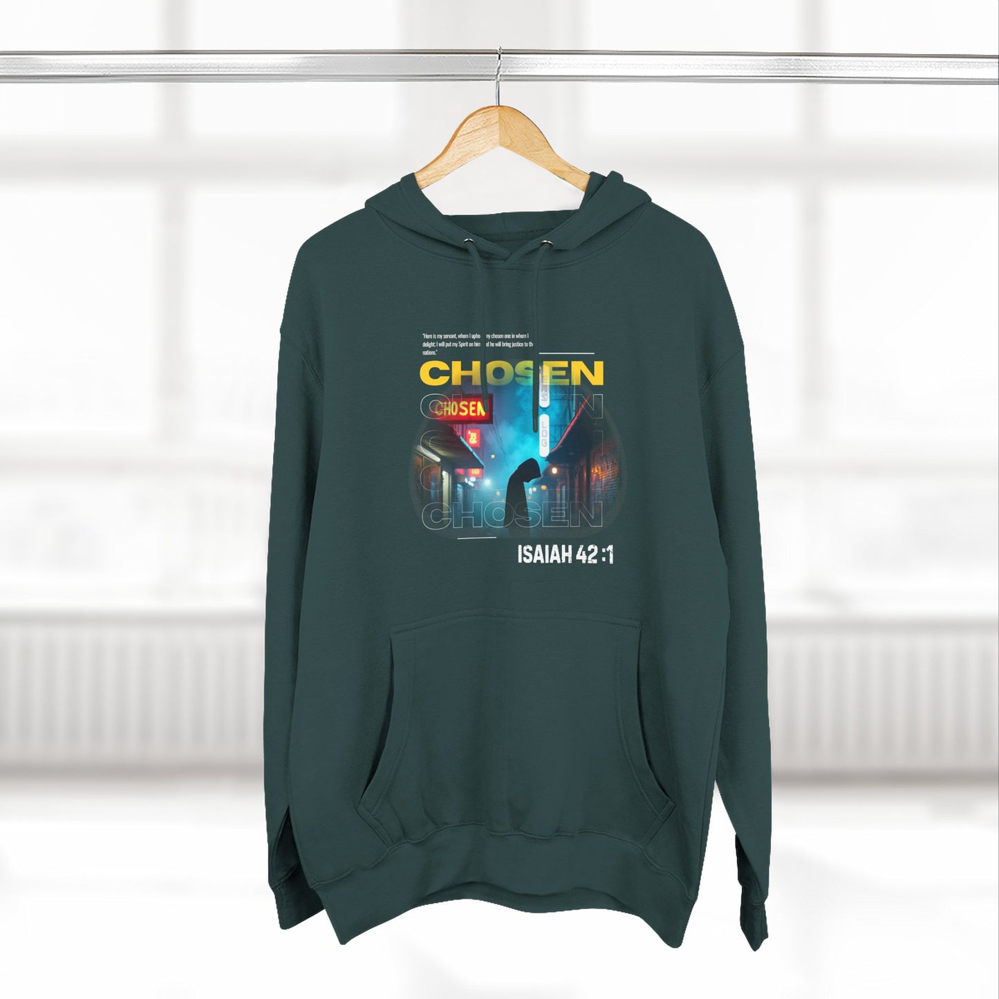 Fleece Hoodie Chosen by God - Psalm 42:1 Inspiration