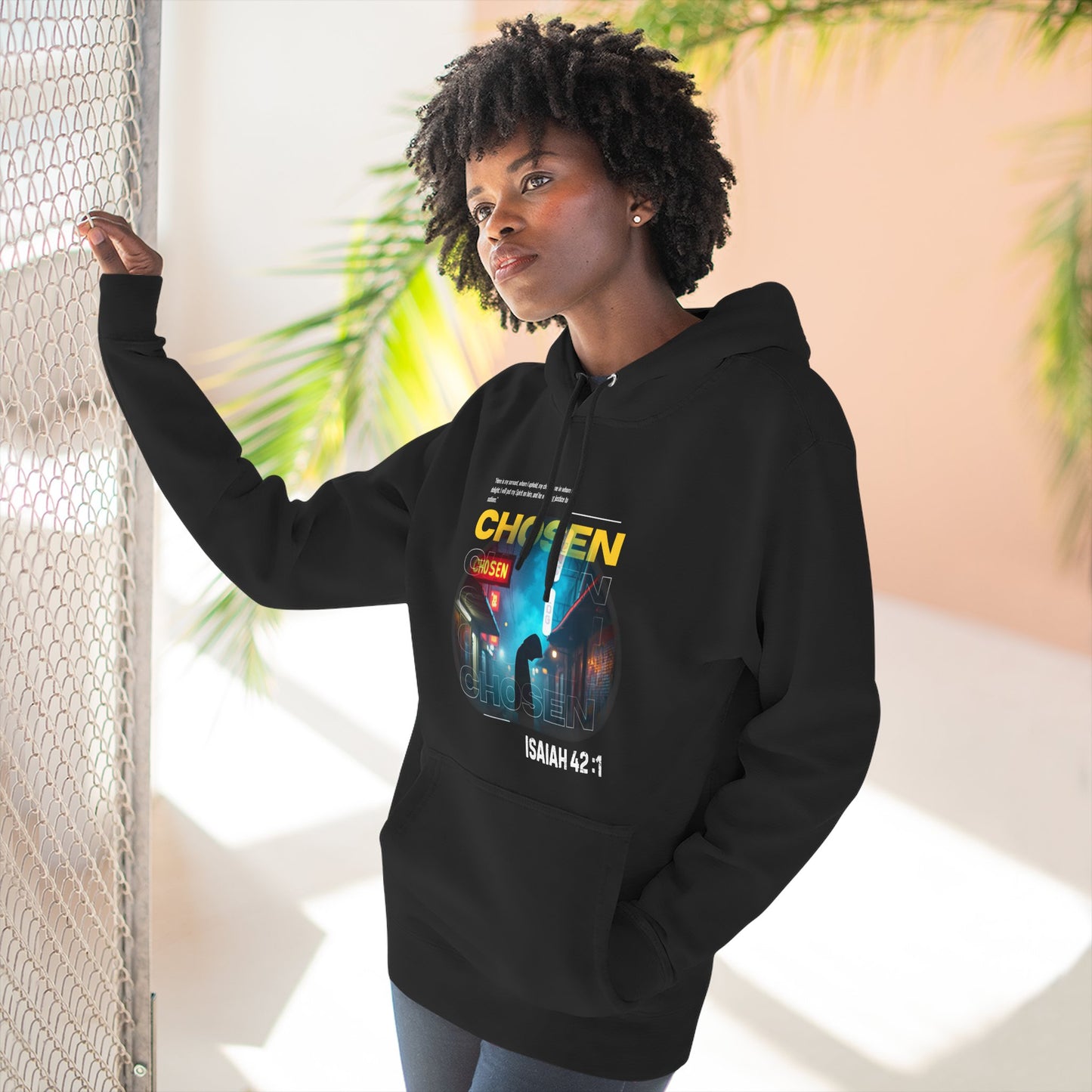 Fleece Hoodie Chosen by God - Psalm 42:1 Inspiration