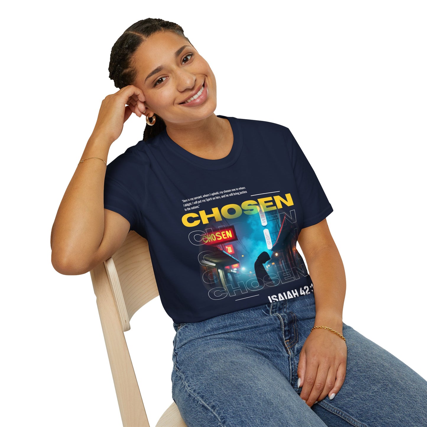 Isaiah 42:1 Unisex T-Shirt - Chosen by the Most High God Design