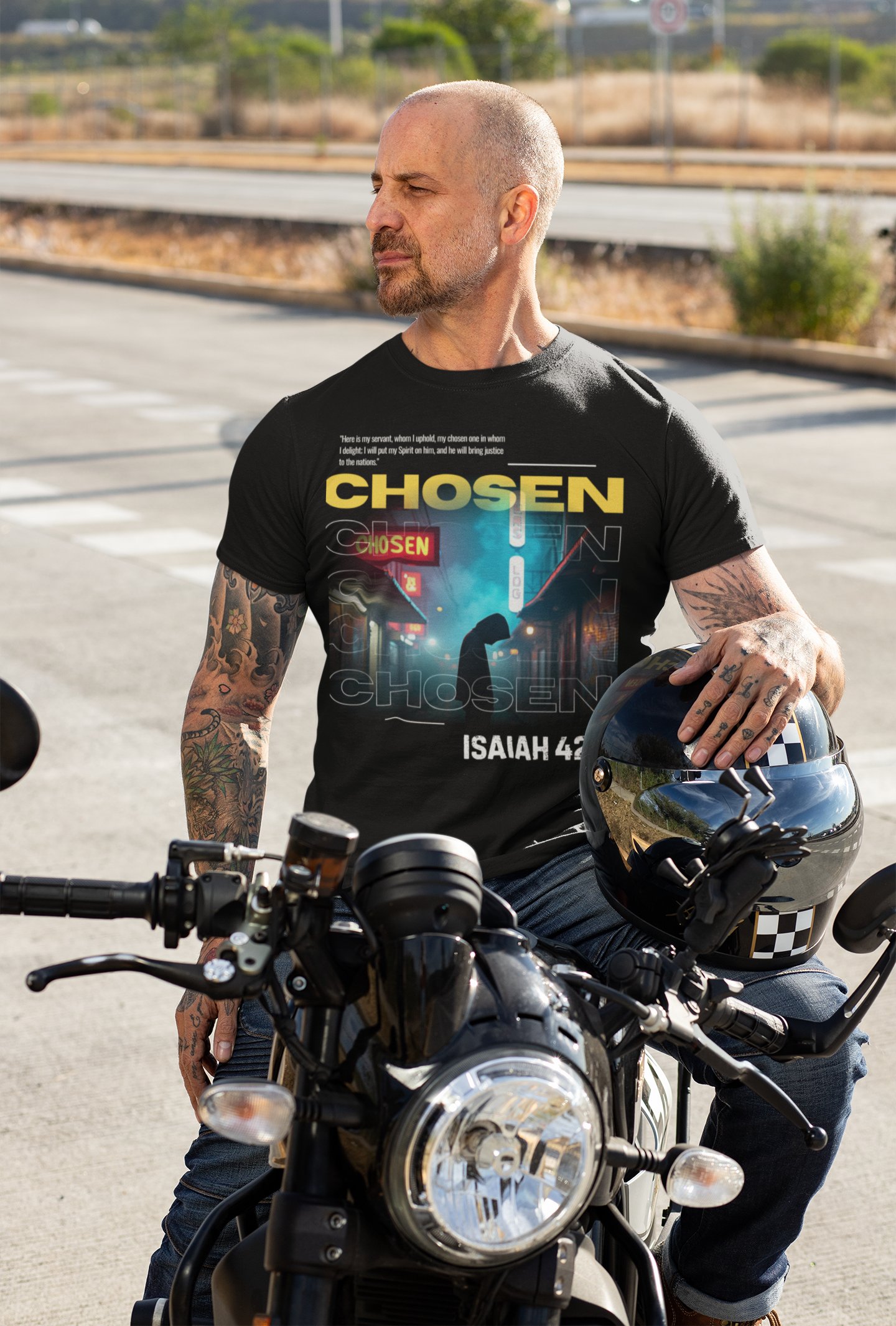 Isaiah 42:1 Unisex T-Shirt - Chosen by the Most High God Design