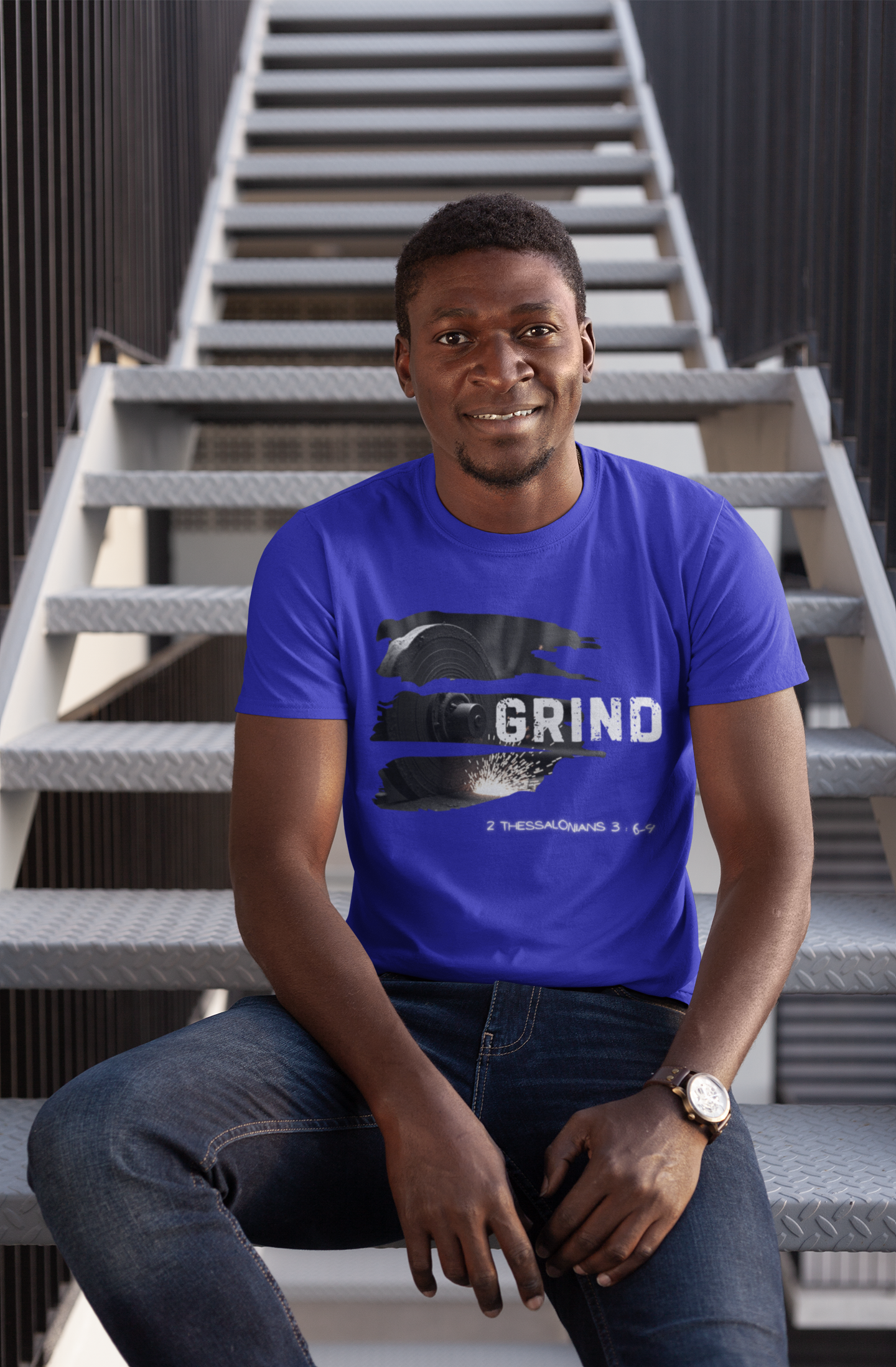 Grind Unisex Tee - 2 Thessalonians 3:6-9 Inspiration