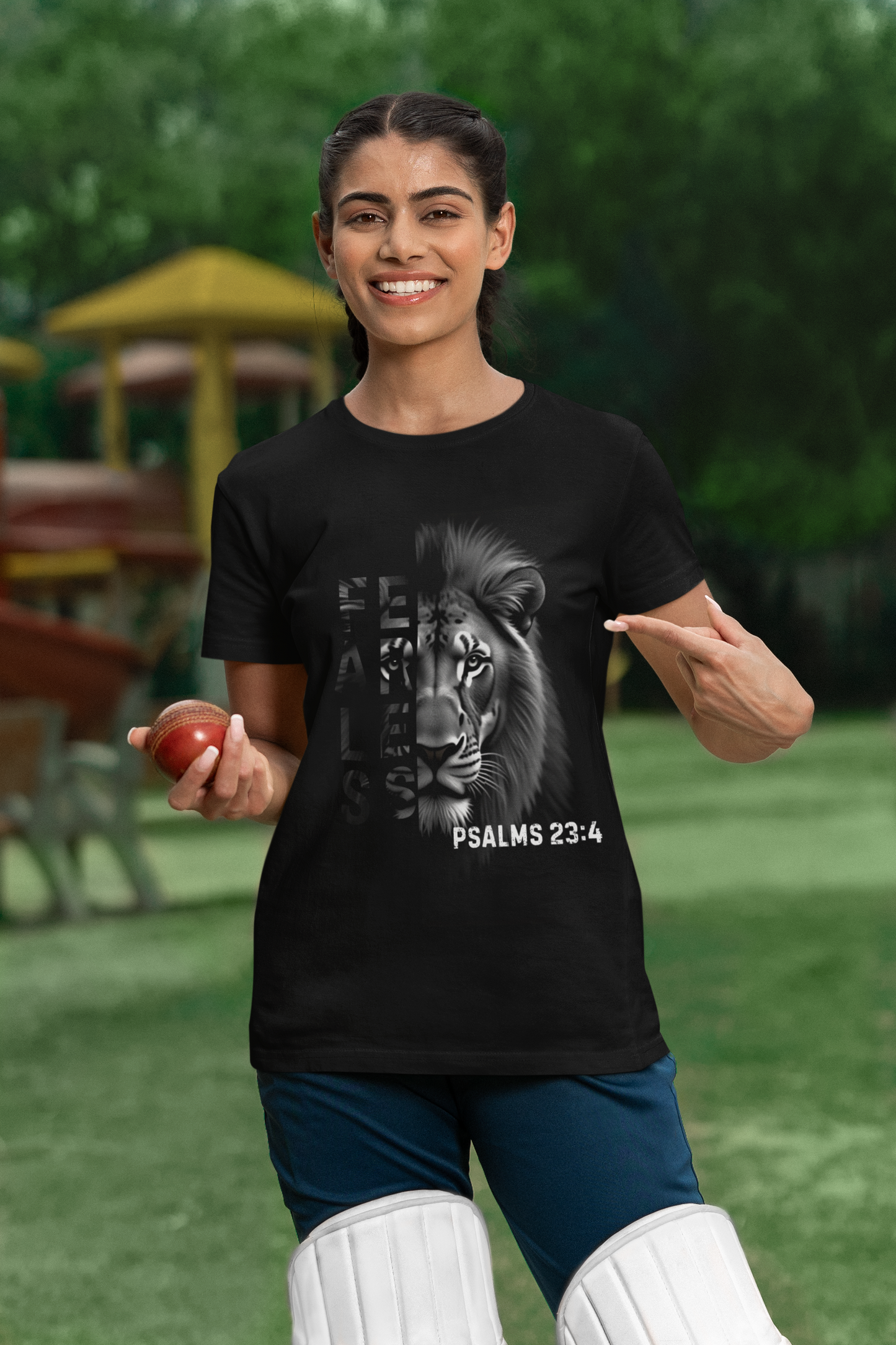 Fearless Unisex T-Shirt with Psalm 23:4 Design
