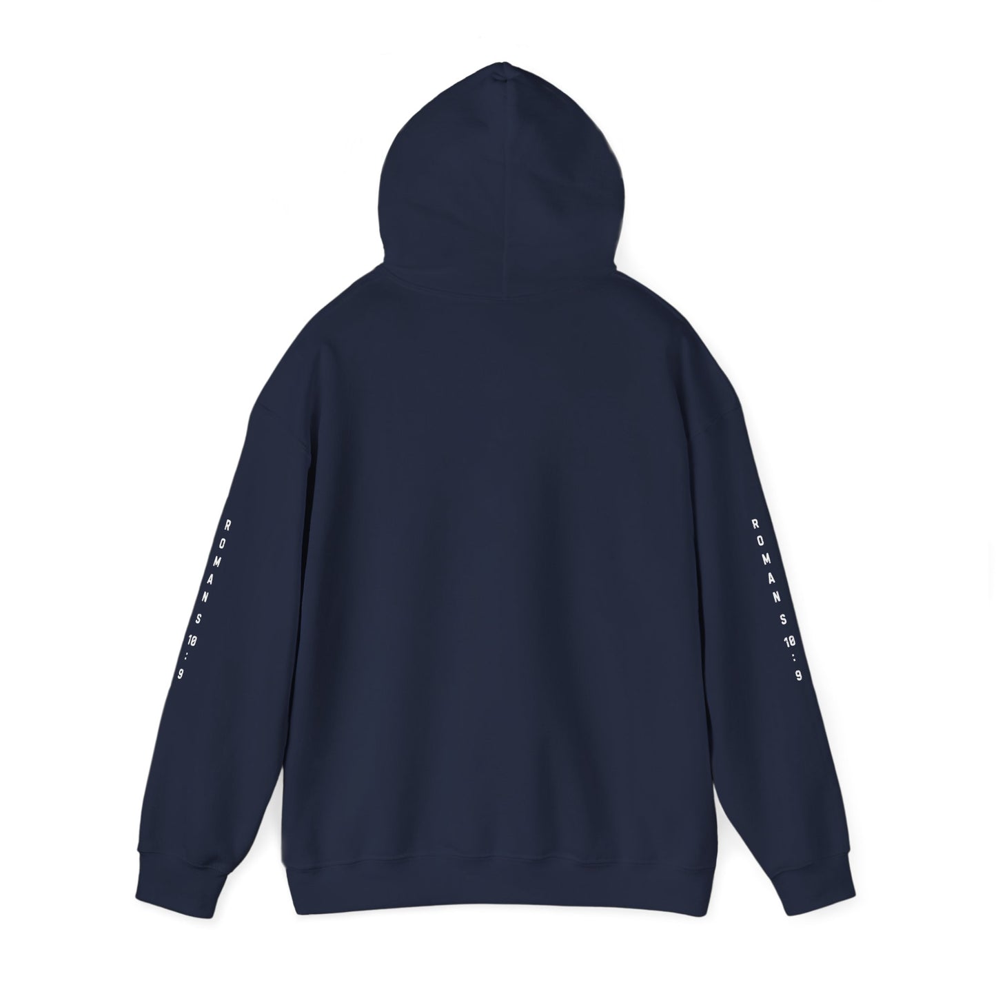 Christian Faith Hoodie with Roman 10:9 and Ephesians 6:17 Design