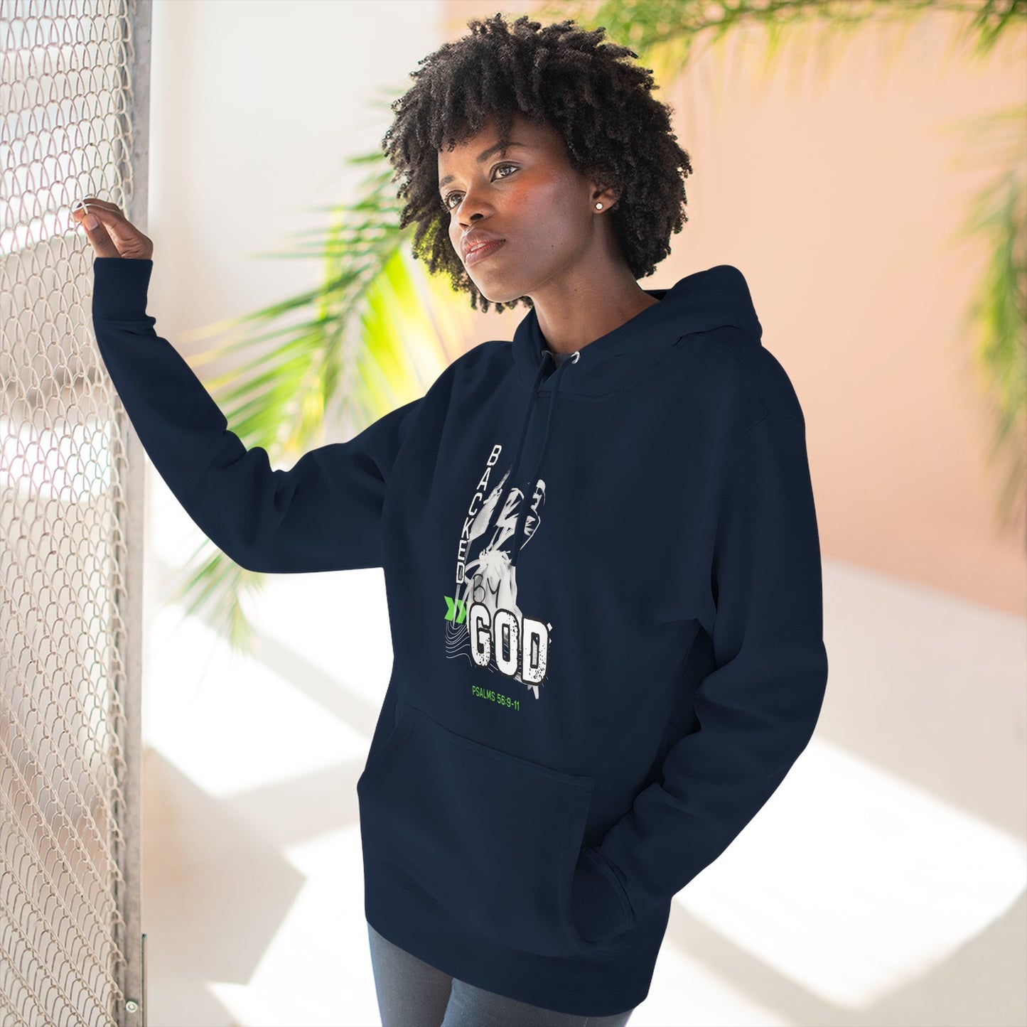 Fleece Hoodie - God's Protection Psalm 56:9-11