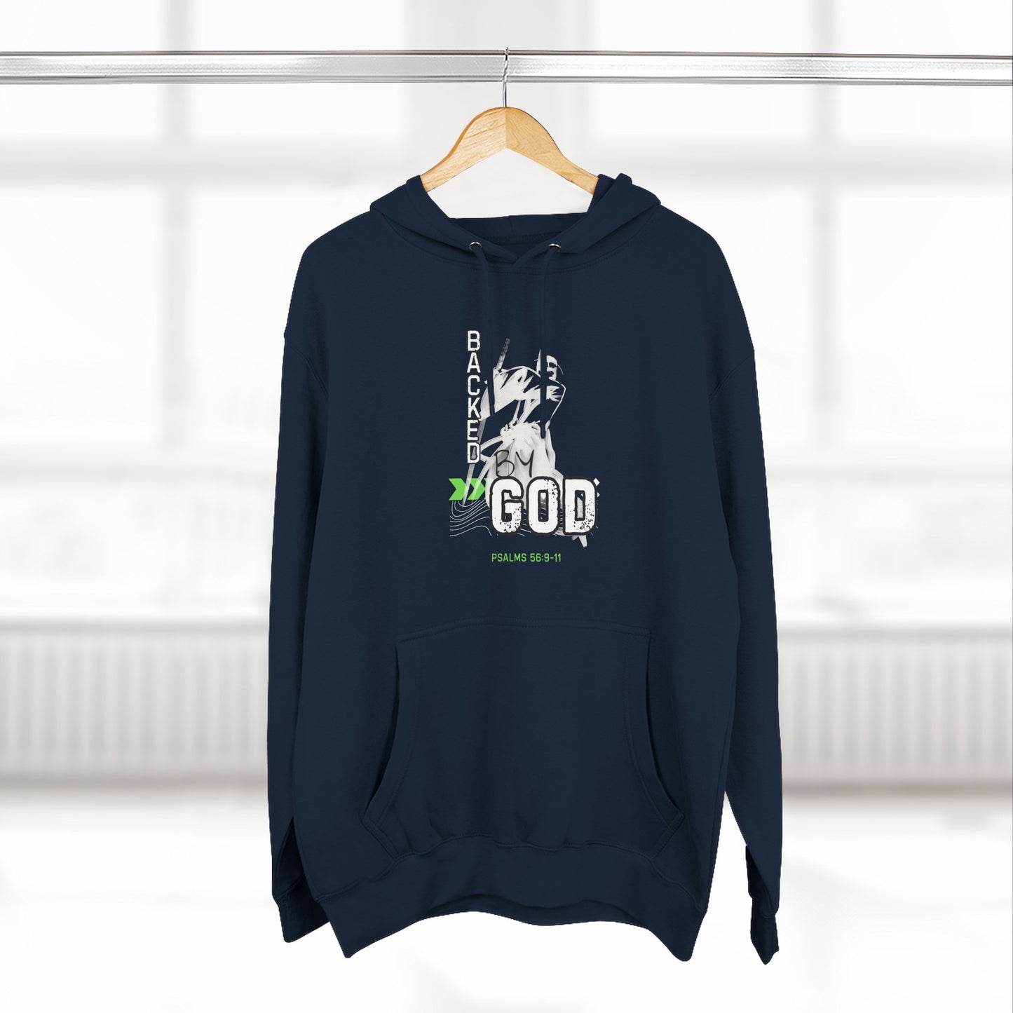 Fleece Hoodie - God's Protection Psalm 56:9-11