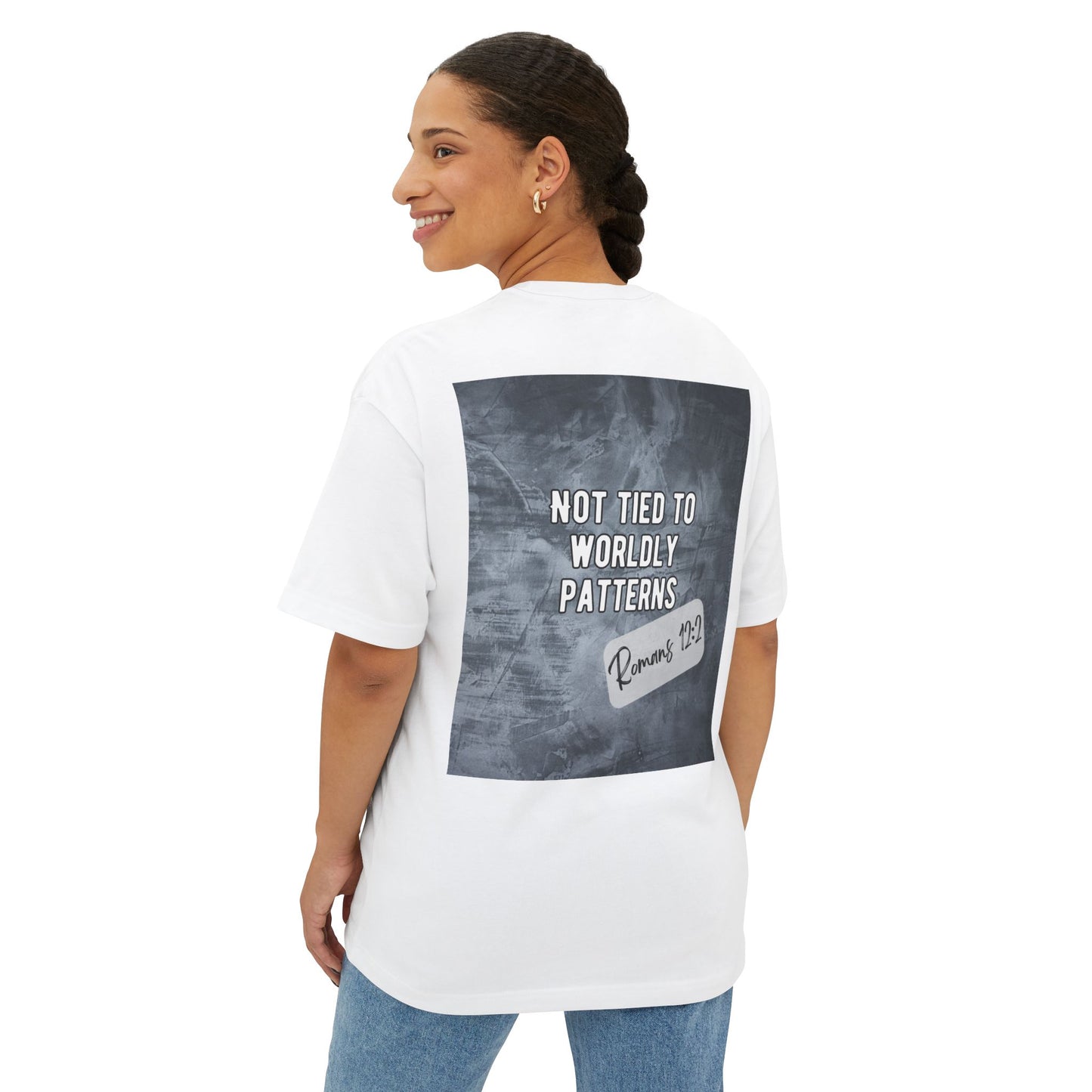 Christian Street Style Tee with Romans Scripture