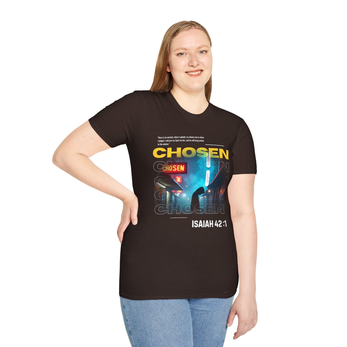 Isaiah 42:1 Unisex T-Shirt - Chosen by the Most High God Design