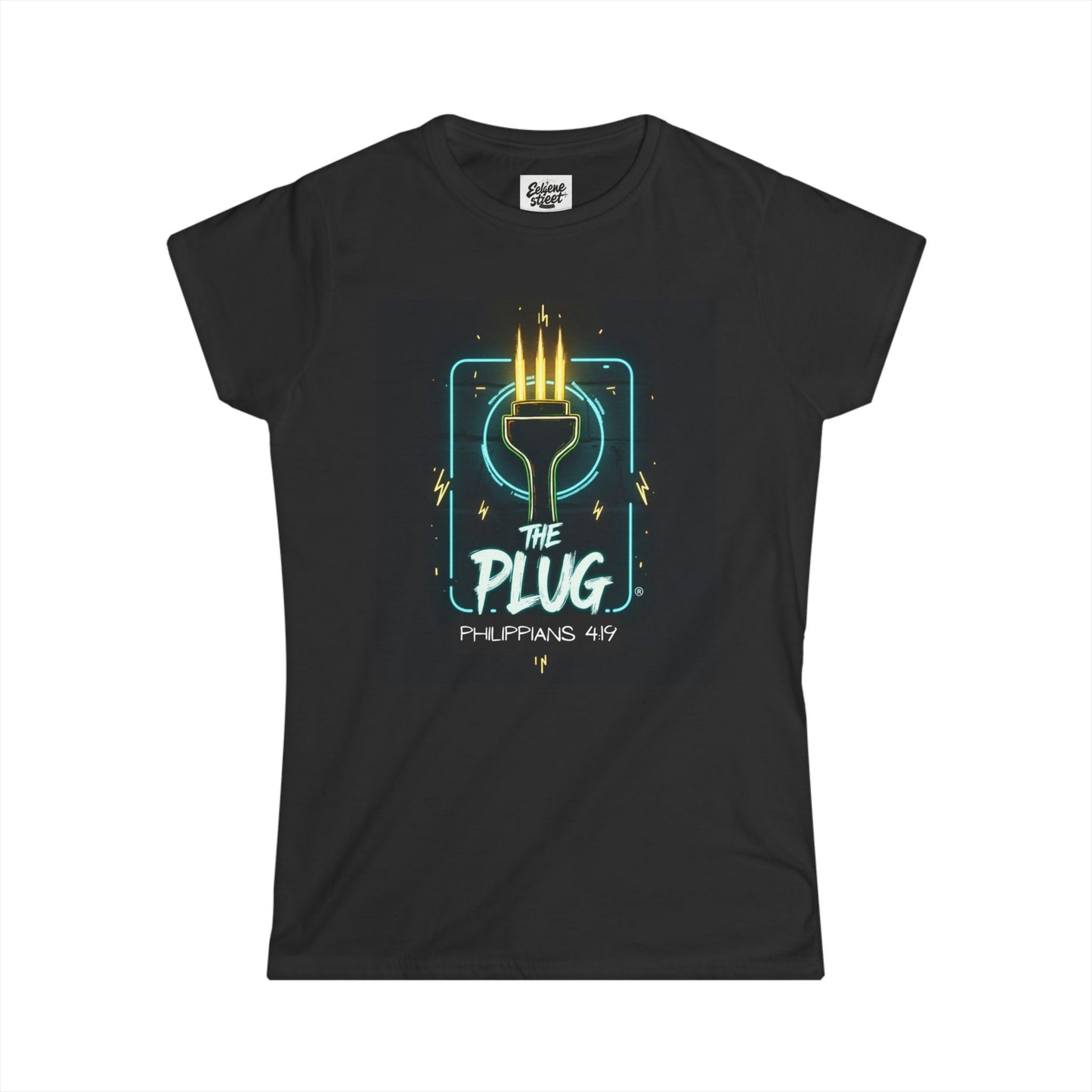 Christian Softstyle Tee - Philippians 4:19 'The Plug'