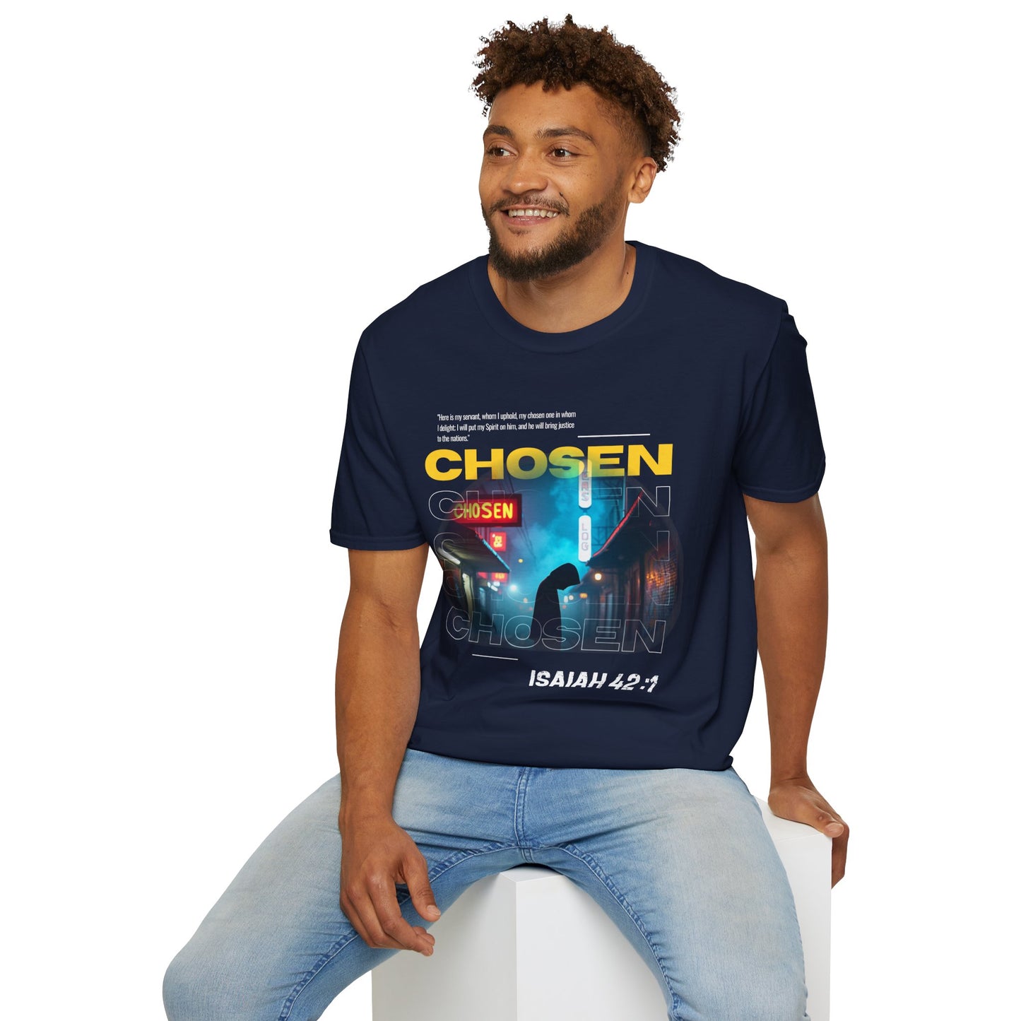 Isaiah 42:1 Unisex T-Shirt - Chosen by the Most High God Design