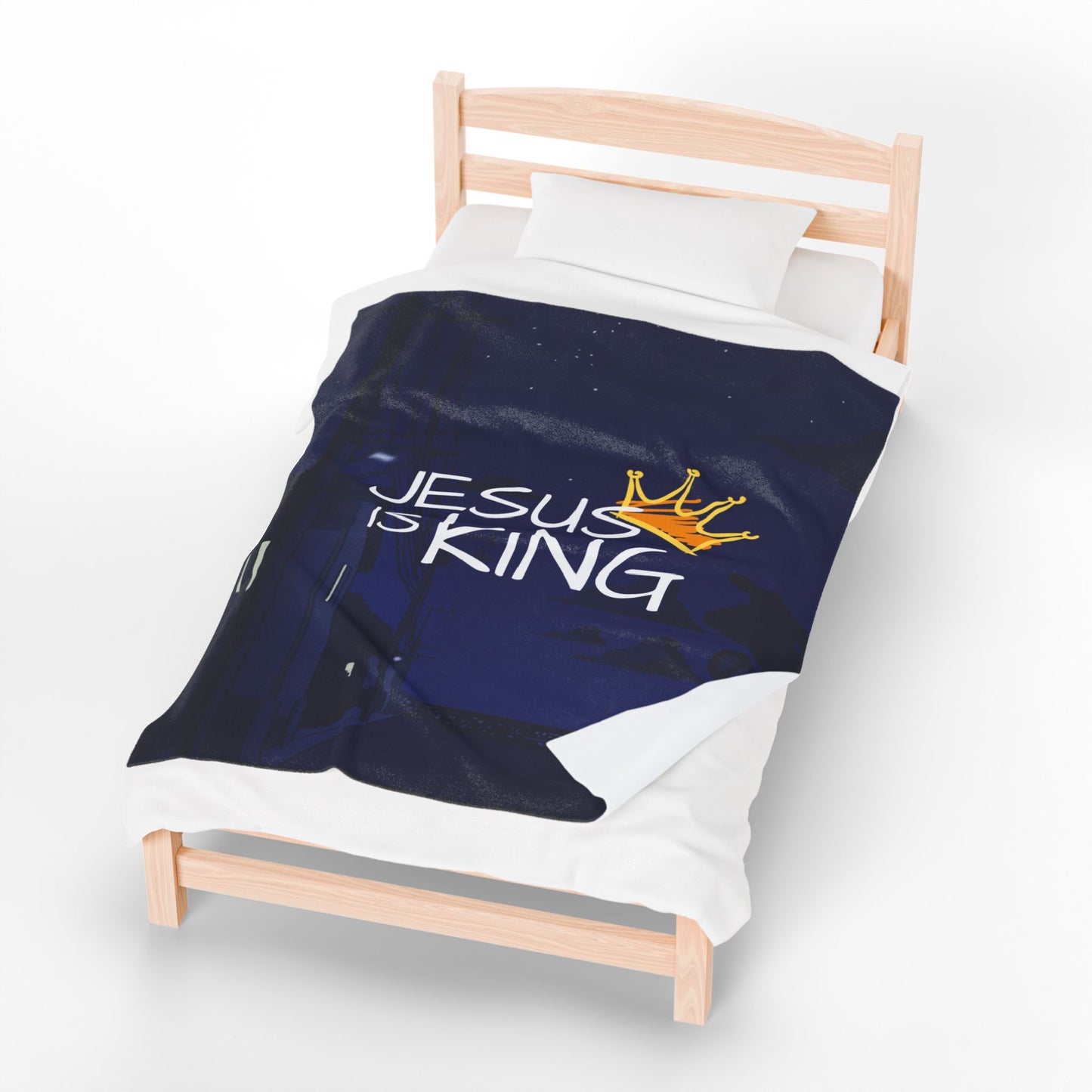 Plush Blanket - Jesus Christ is King Design