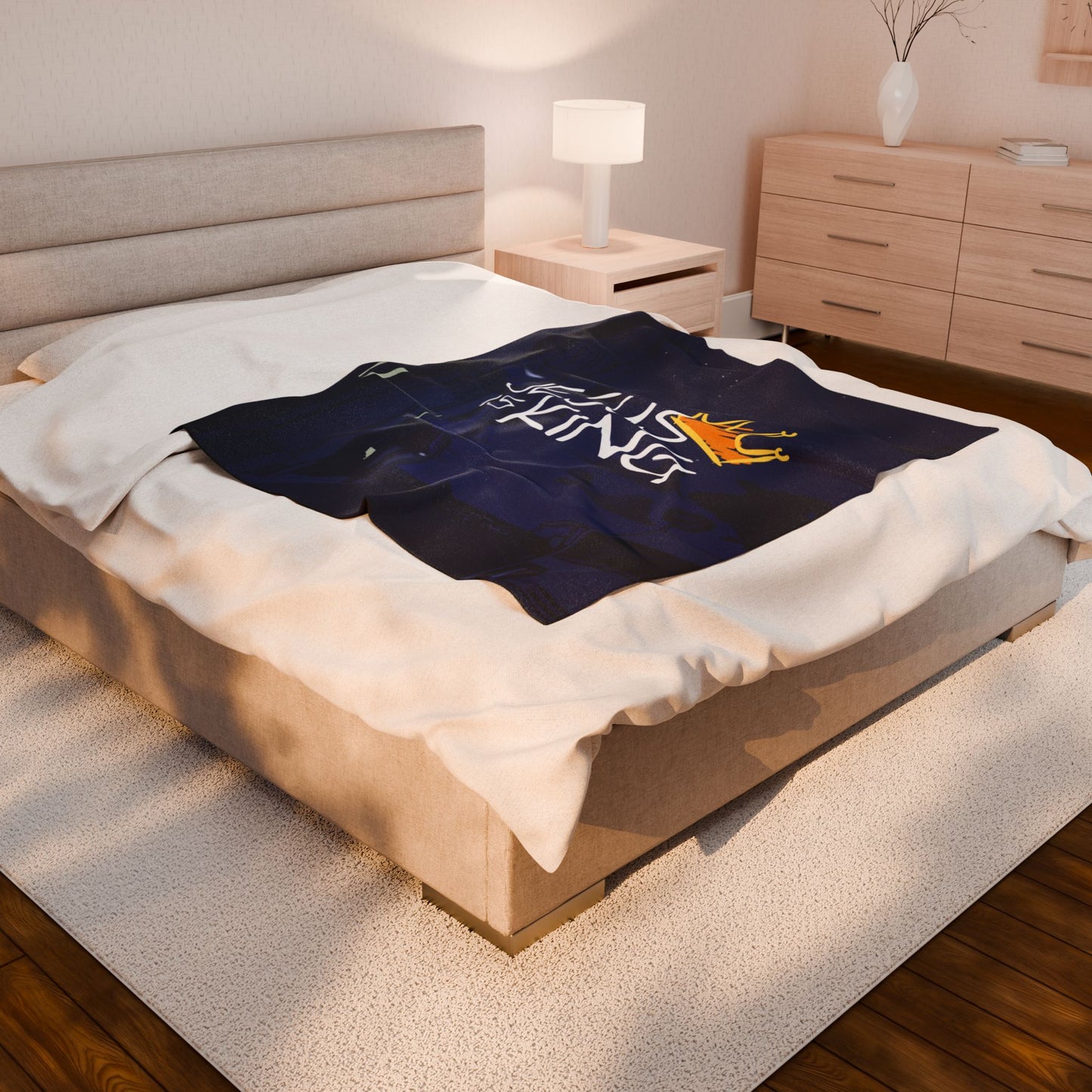 Plush Blanket - Jesus Christ is King Design