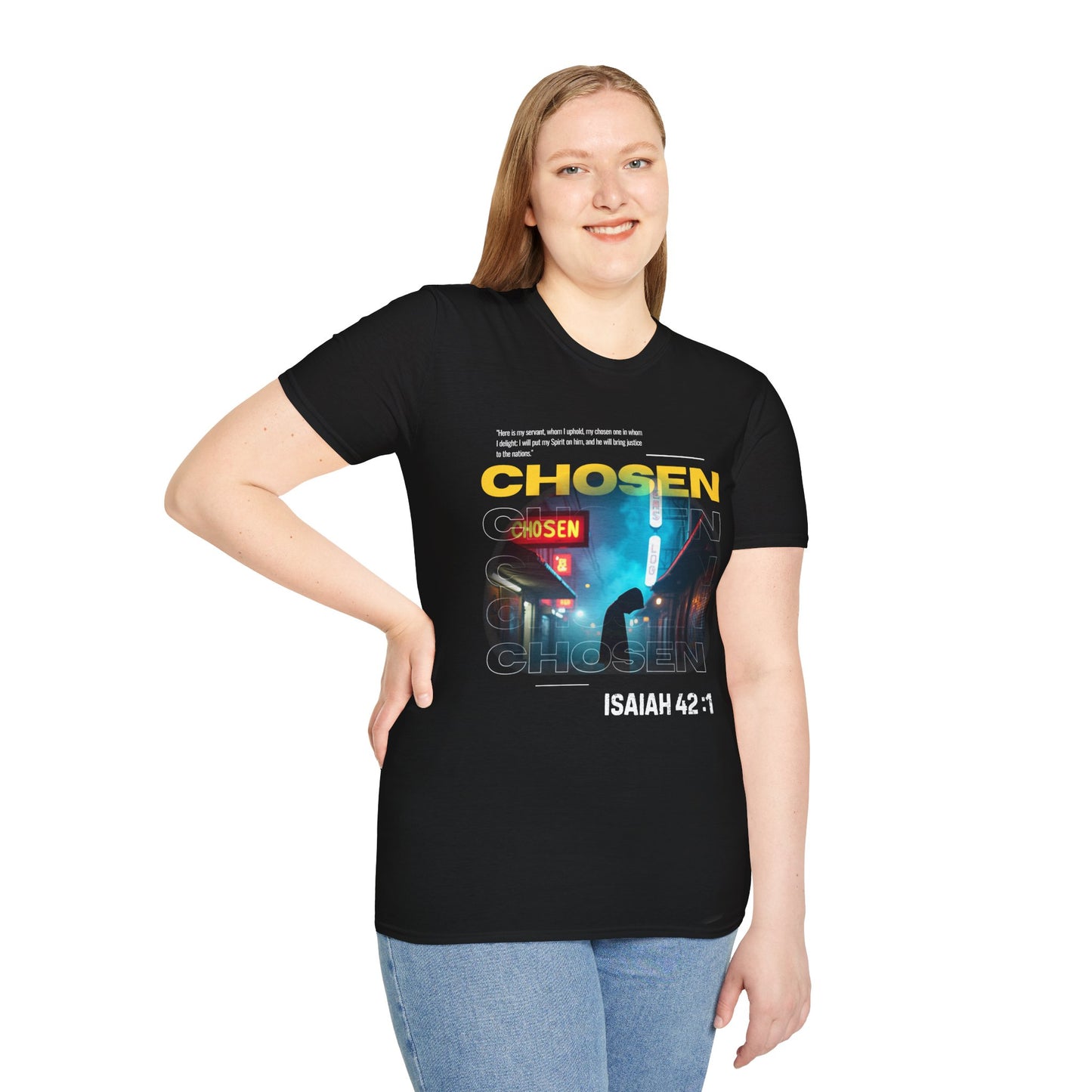 Isaiah 42:1 Unisex T-Shirt - Chosen by the Most High God Design