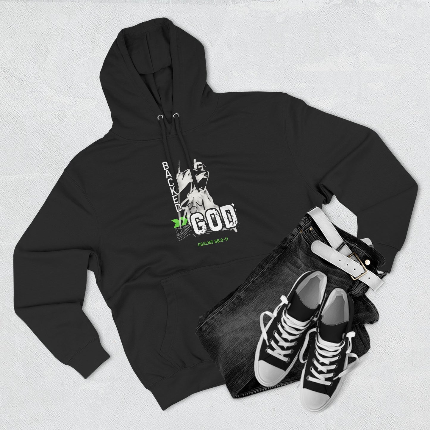 Fleece Hoodie - God's Protection Psalm 56:9-11