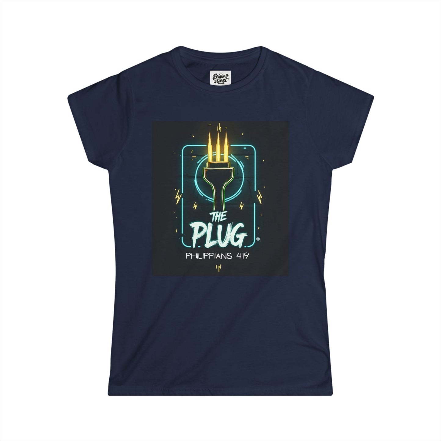 Christian Softstyle Tee - Philippians 4:19 'The Plug'