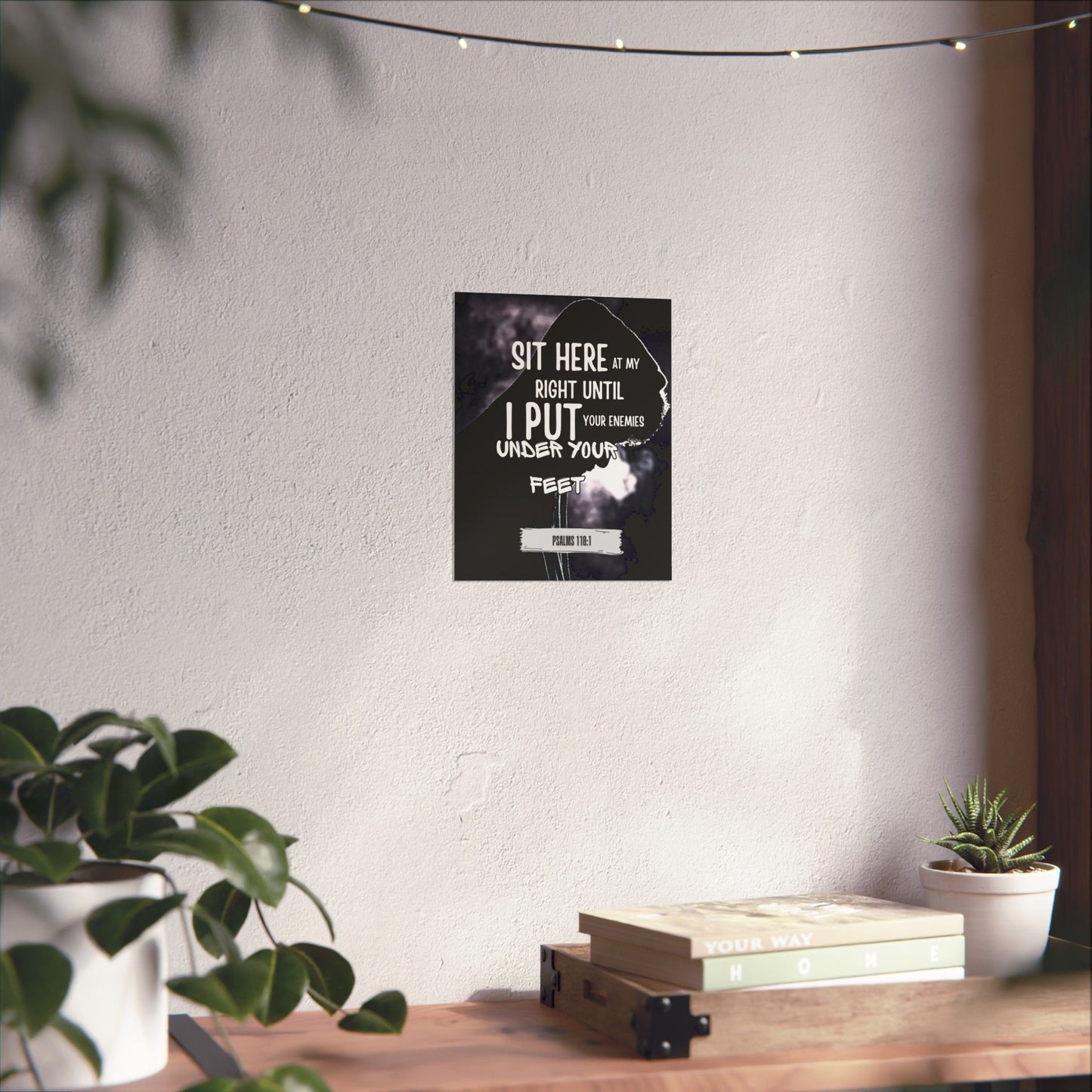Vertical Poster - Psalm 110:1 God's Authority and Power Statement Design