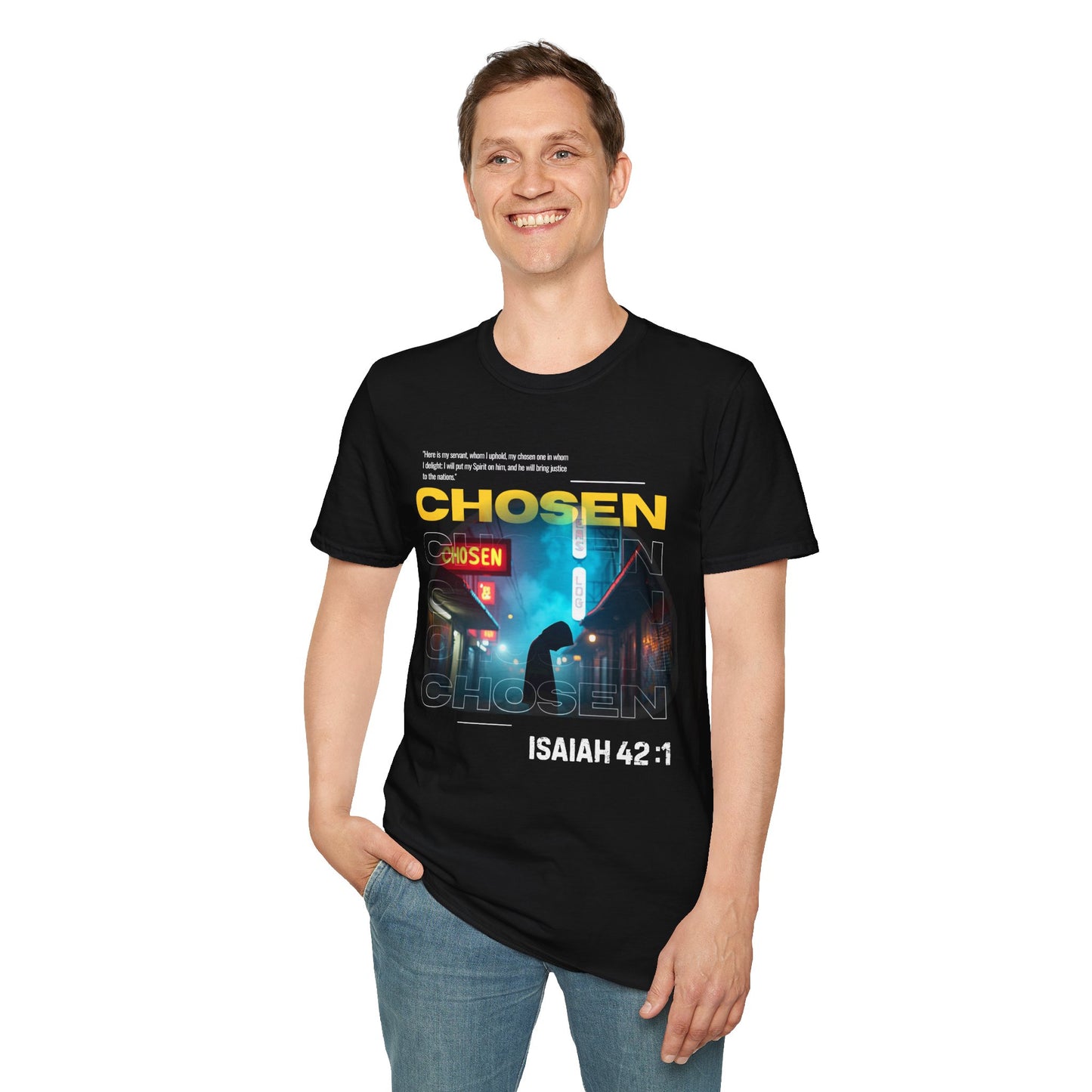 Isaiah 42:1 Unisex T-Shirt - Chosen by the Most High God Design
