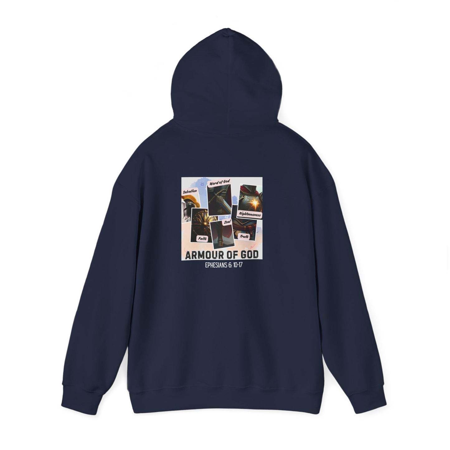 Armor of God Hoodie Sweatshirt - Ephesians 6:10-17 Design